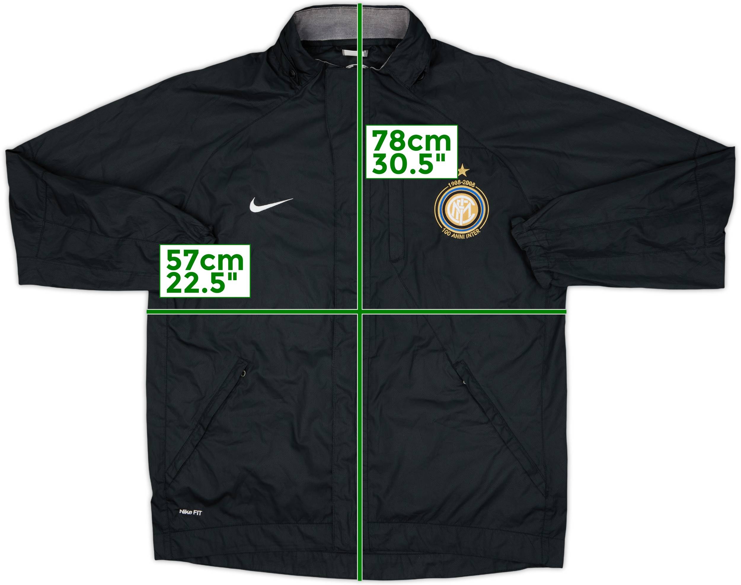 2008-09 Inter Milan Nike Hooded Rain Jacket - 10/10 - (M)