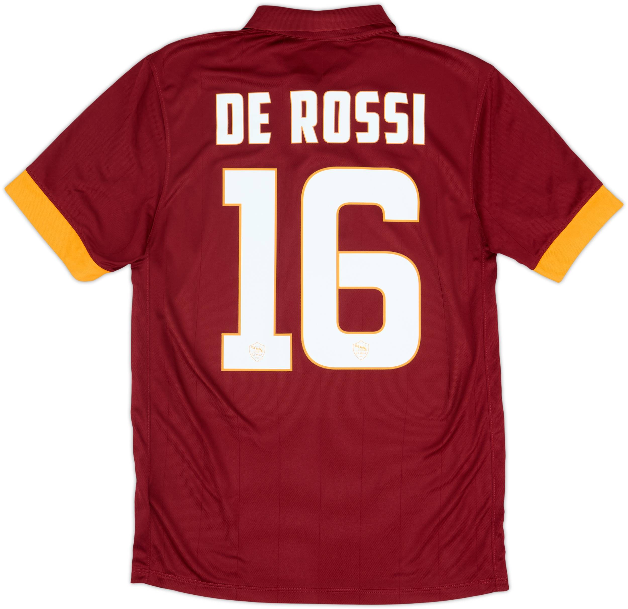 2014-15 Roma Home Shirt De Rossi #16 - 8/10 - (S)