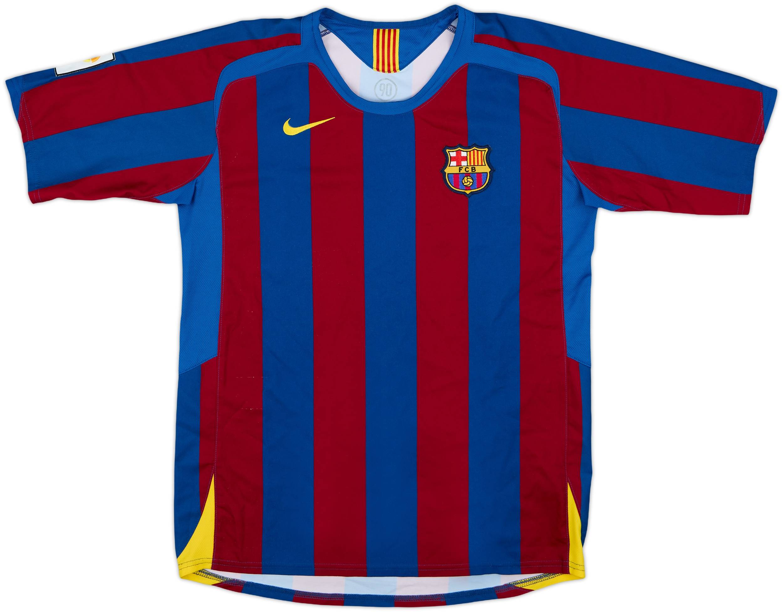 2005-06 Barcelona Home Shirt Ronaldinho #10 - 6/10 - (XL.Boys)
