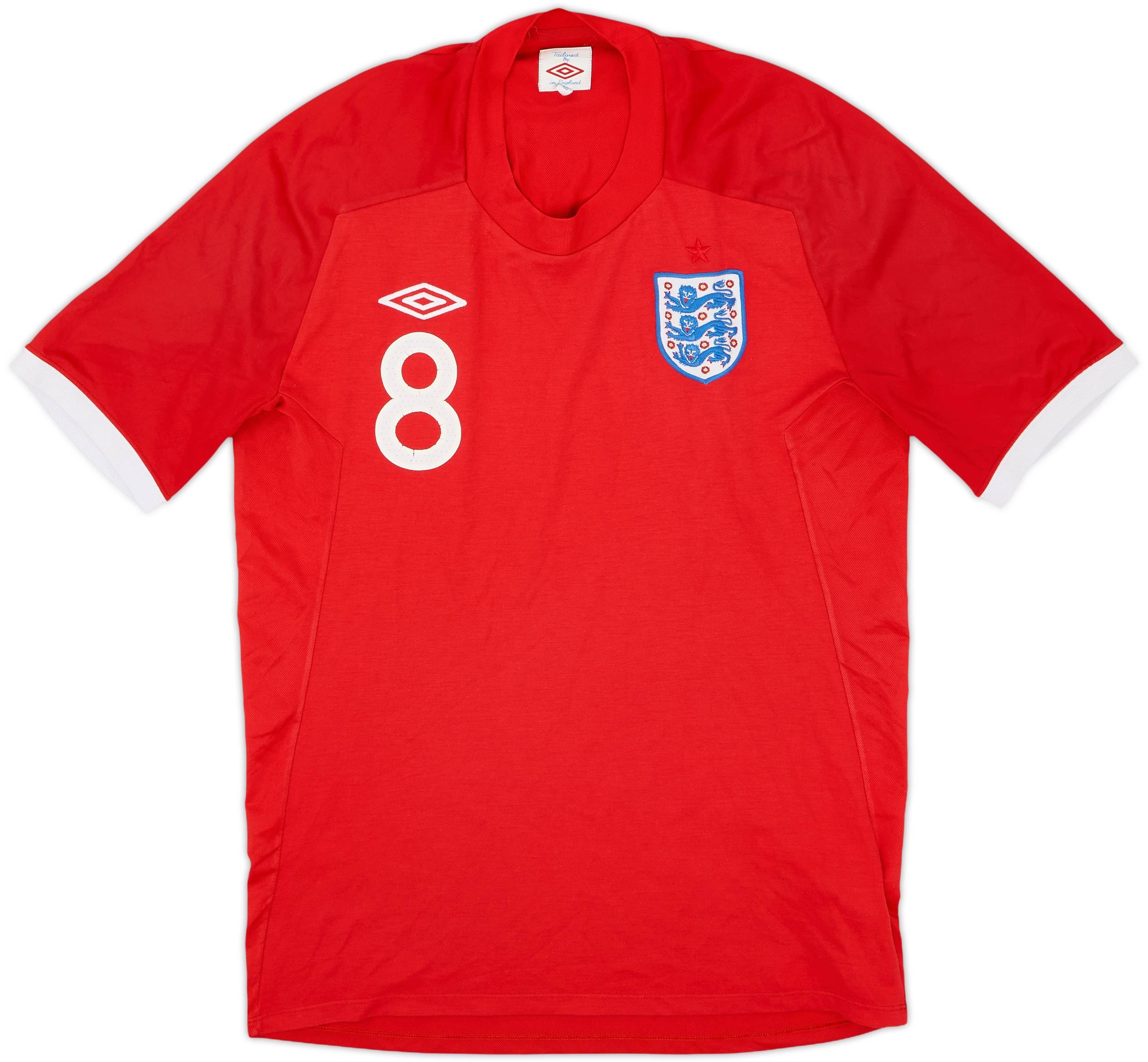 希少England 2010/11 Away Lampard official 2010-11 England Away Shirt Lampard #8 - 5/10 - (M)