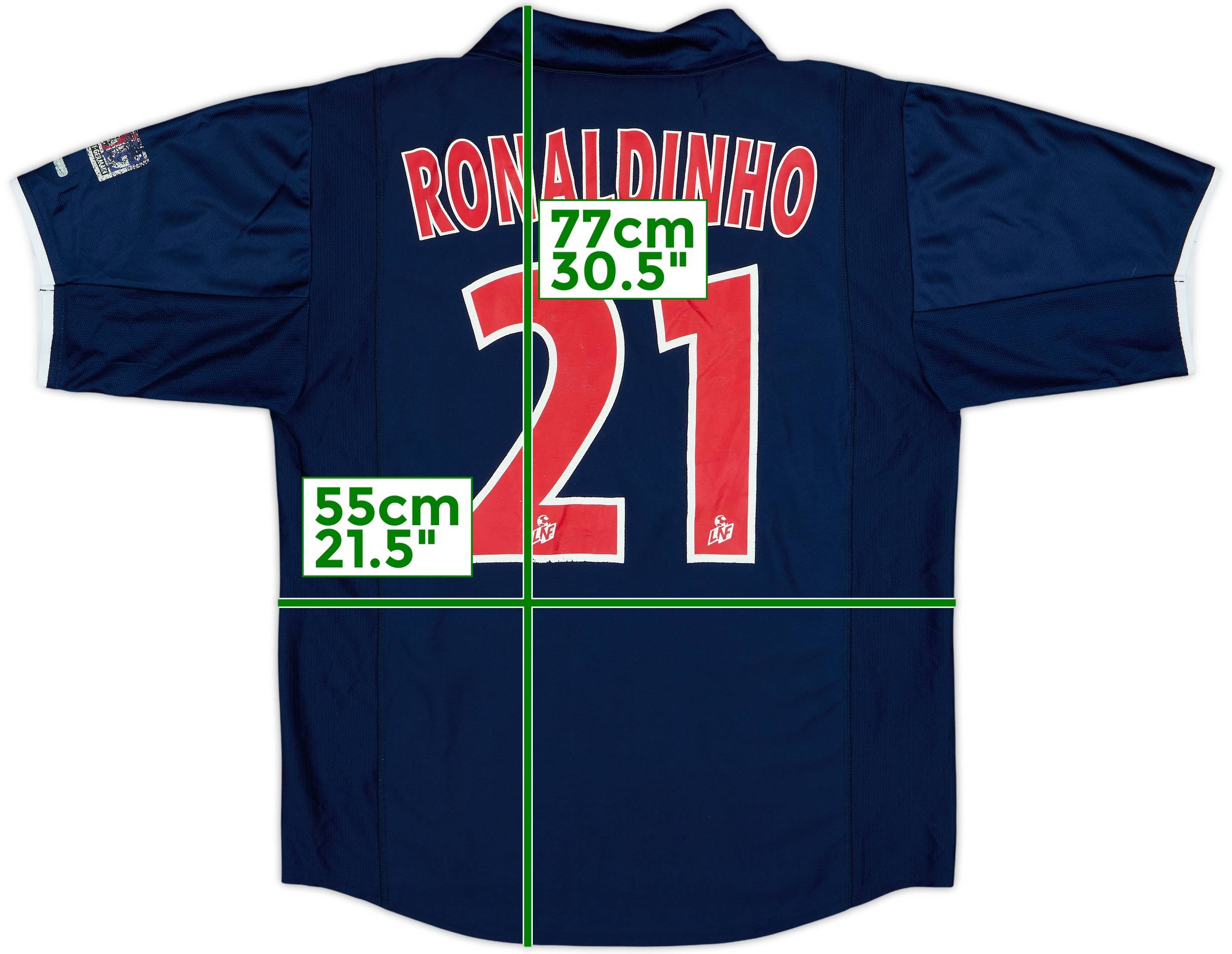 2001-02 Paris Saint-Germain Home Shirt Ronaldinho #21 - 4/10 - (M)