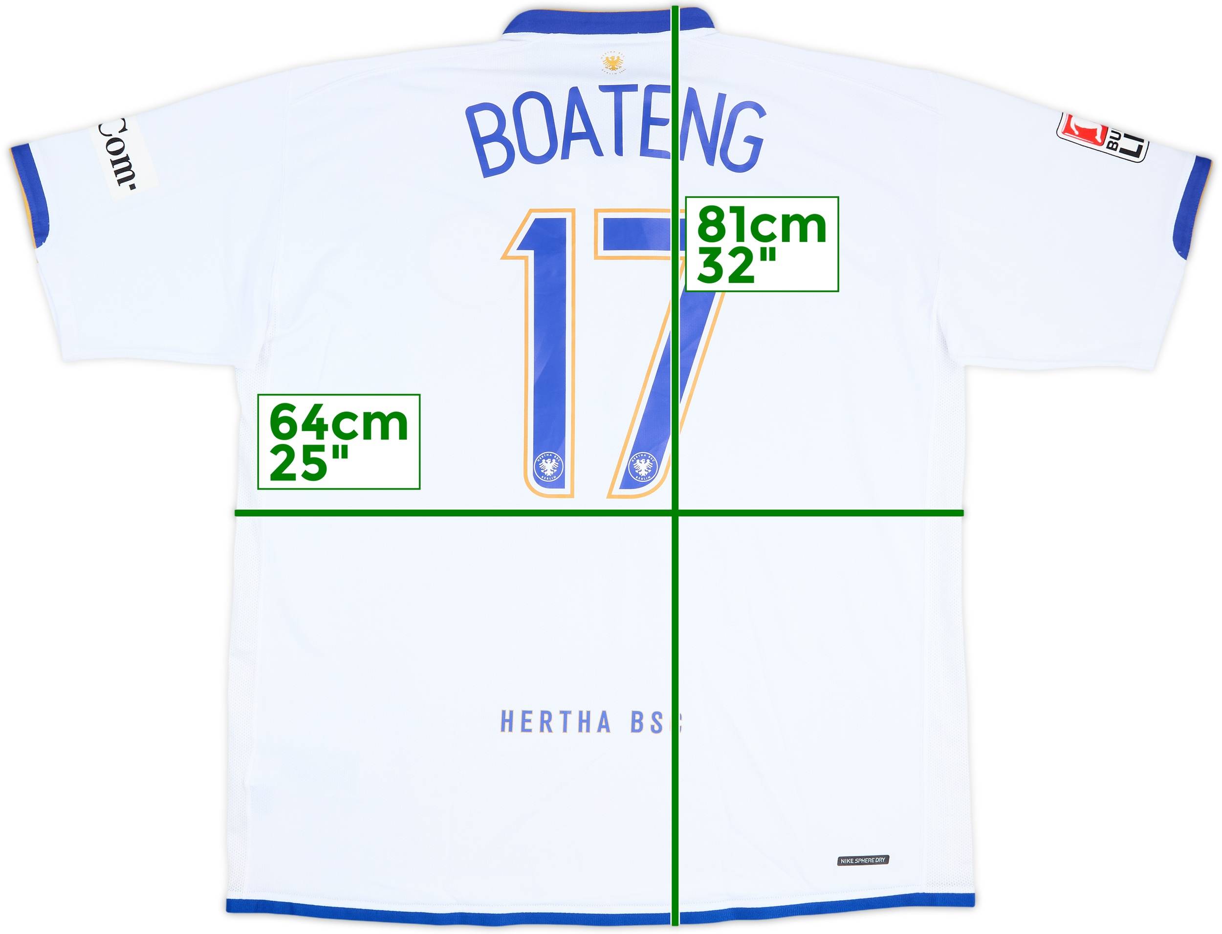 2006-07 Hertha Berlin Away Shirt Boateng #17 - 8/10 - (XXL)