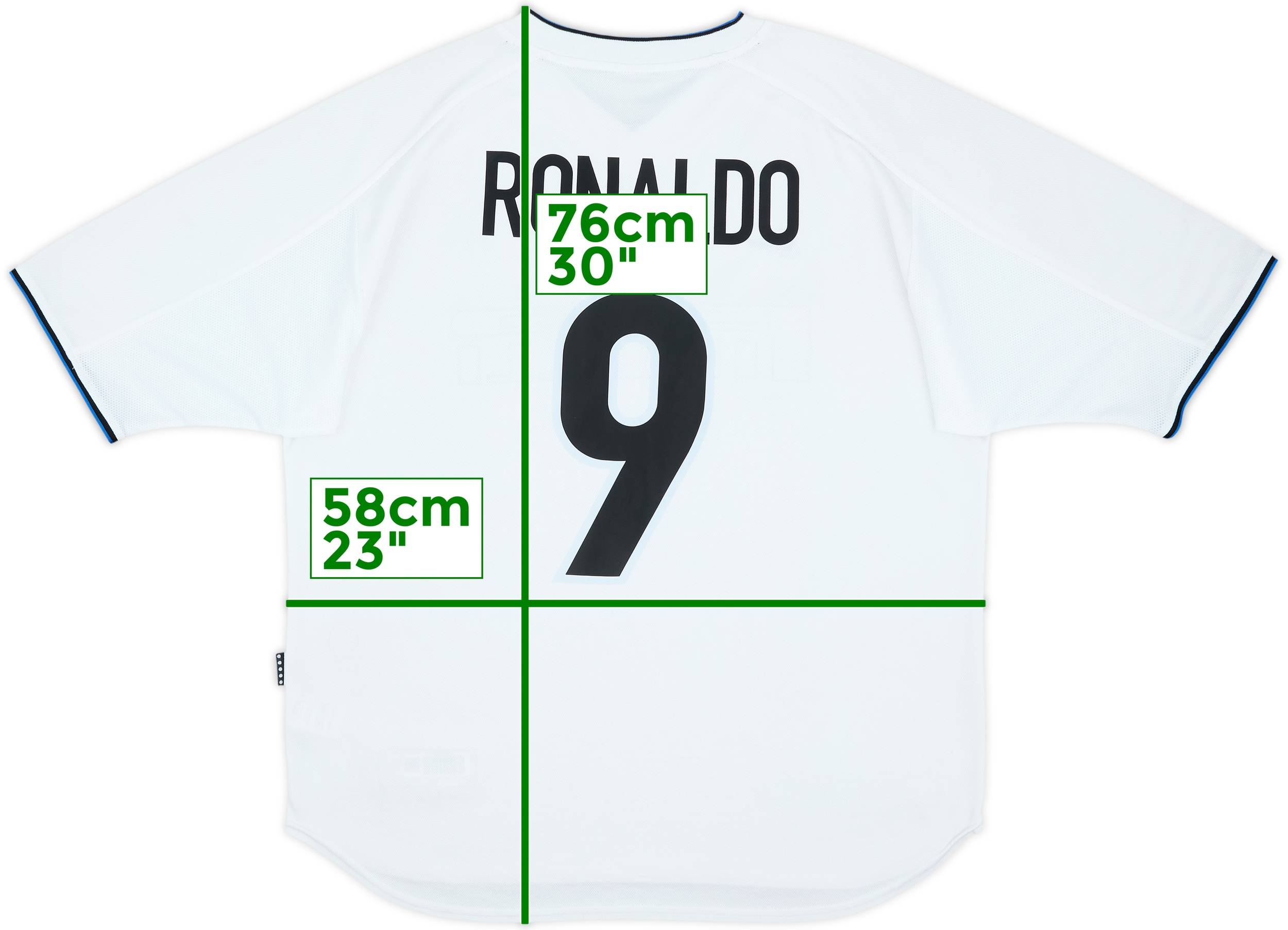 1999-00 Inter Milan Away Shirt Ronaldo #9 - 8/10 - (L)