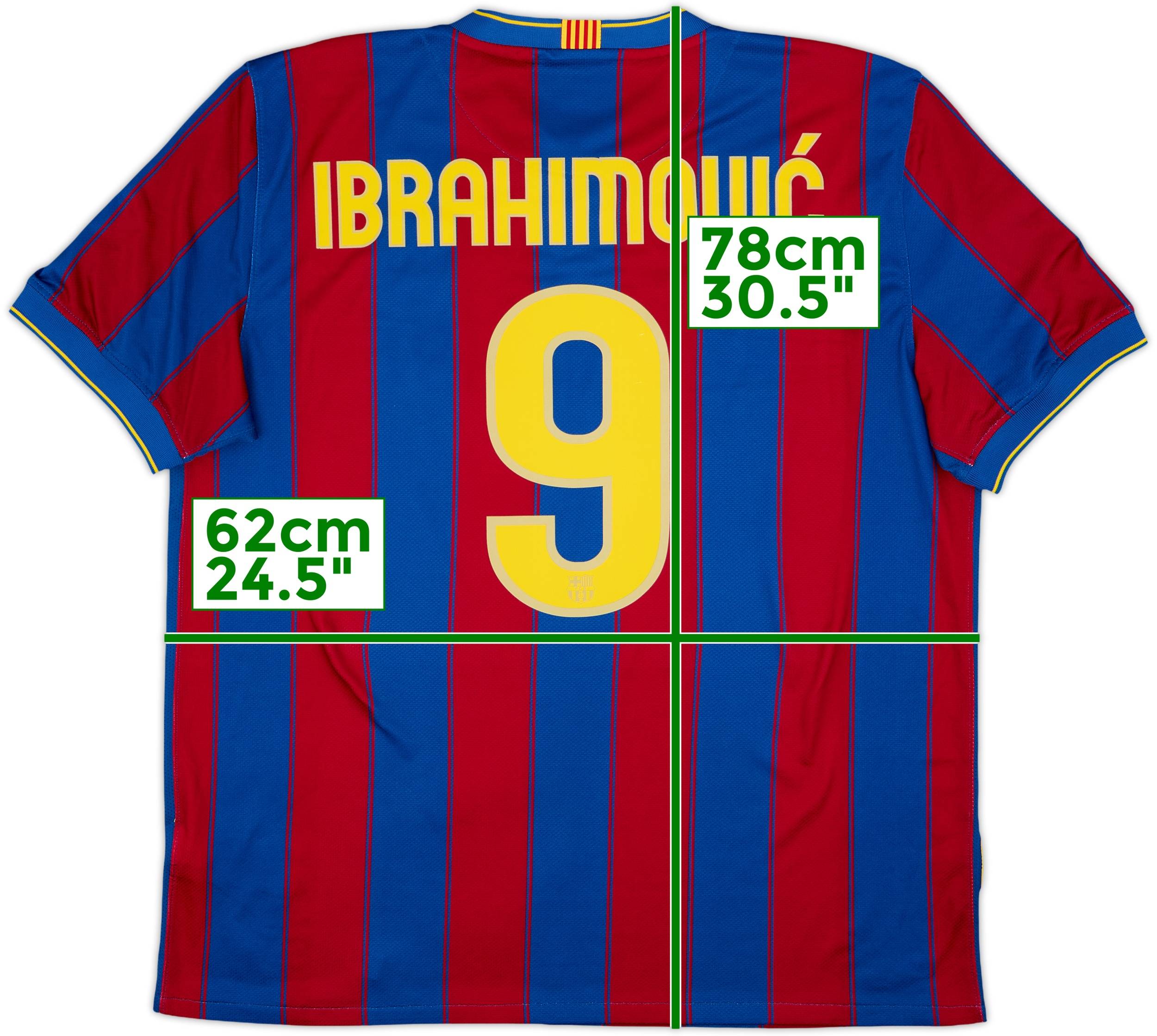 2009-10 Barcelona Home Shirt Ibrahimovic #9 - 10/10 - (XL)