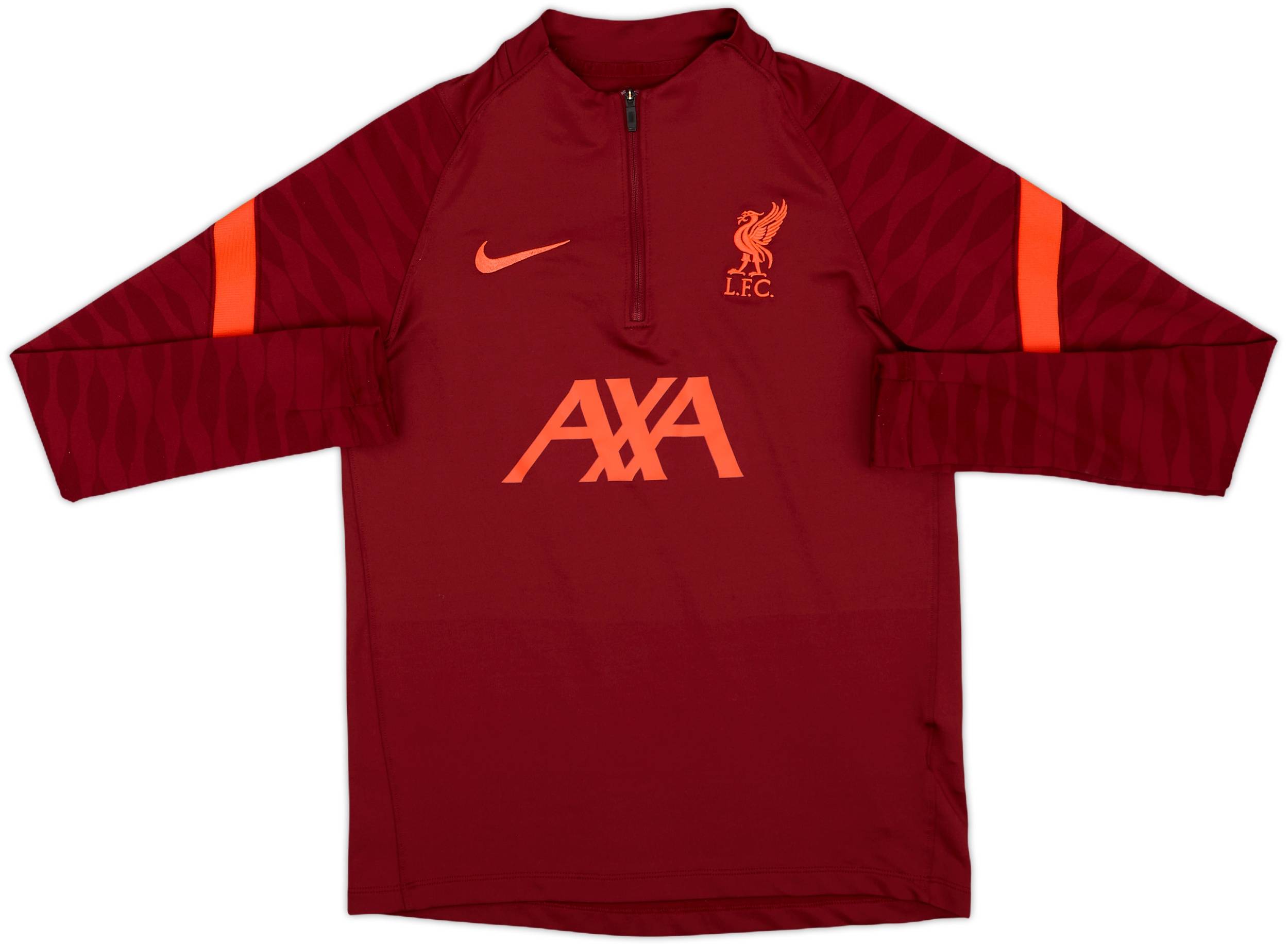 2021-22 Liverpool Nike 1/4 Zip Drill Top - 8/10 - (L.Boys)