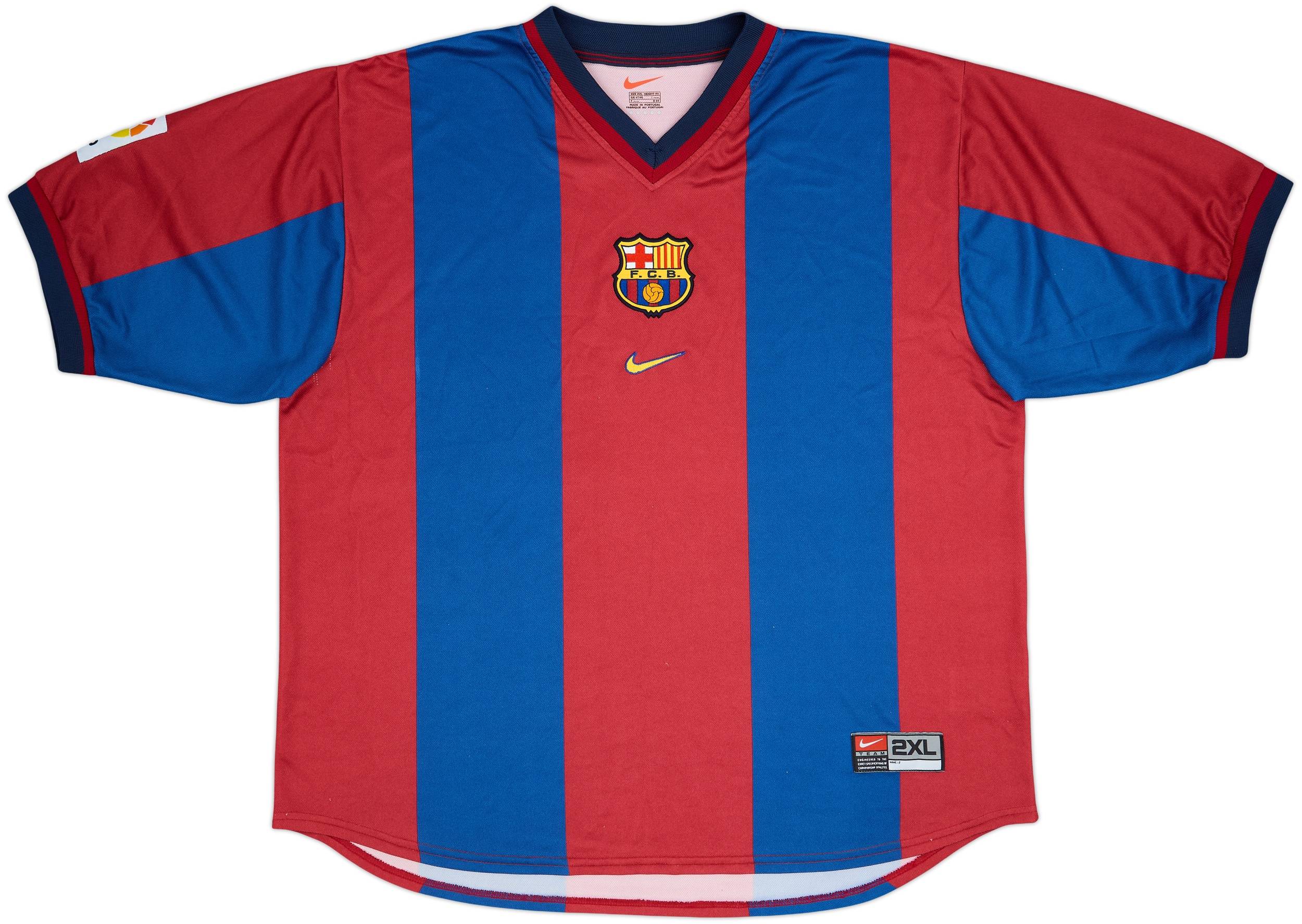 1998-00 Barcelona Home Shirt Rivaldo #11 - 8/10 - (XXL)