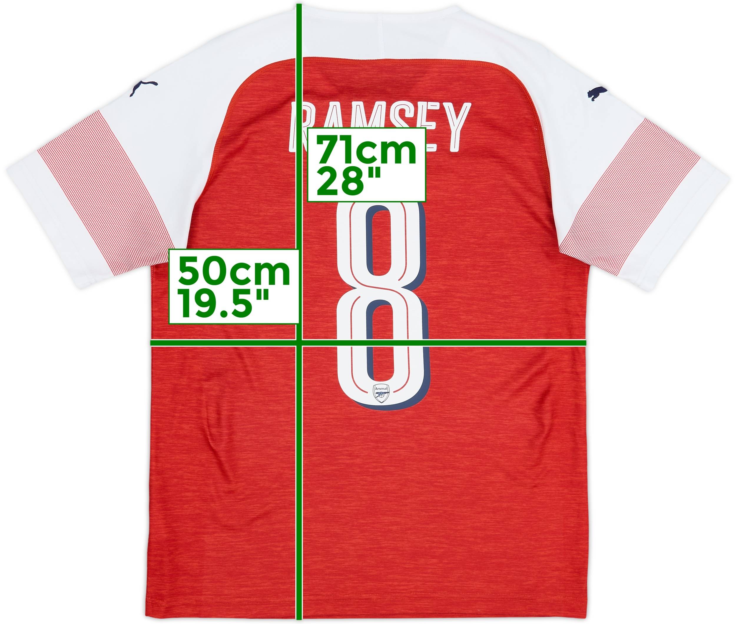 2018-19 Arsenal Home Shirt Ramsey #8 - 7/10 - (M)