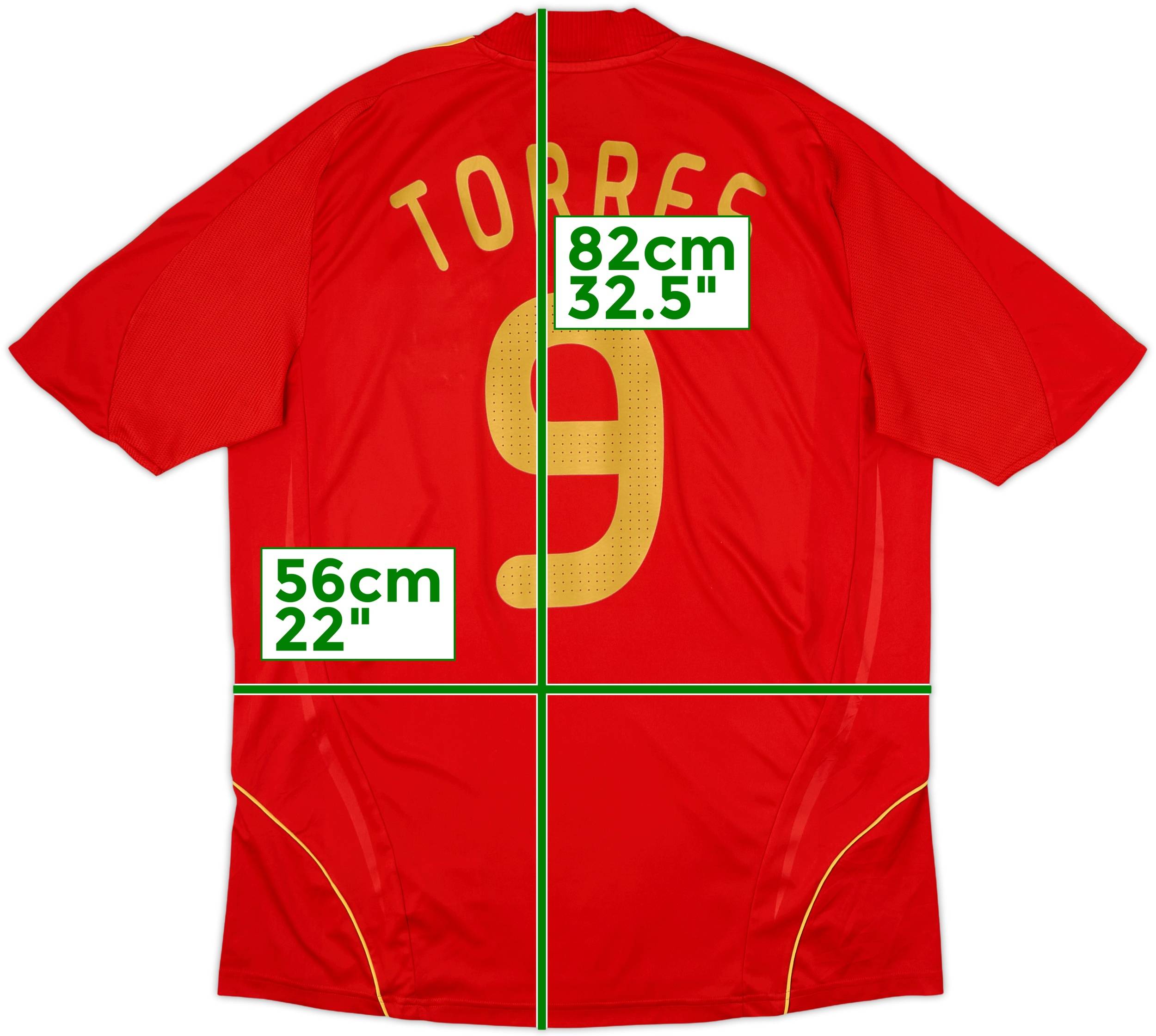 2007-09 Spain Home Shirt Torres #9 - 8/10 - (L)