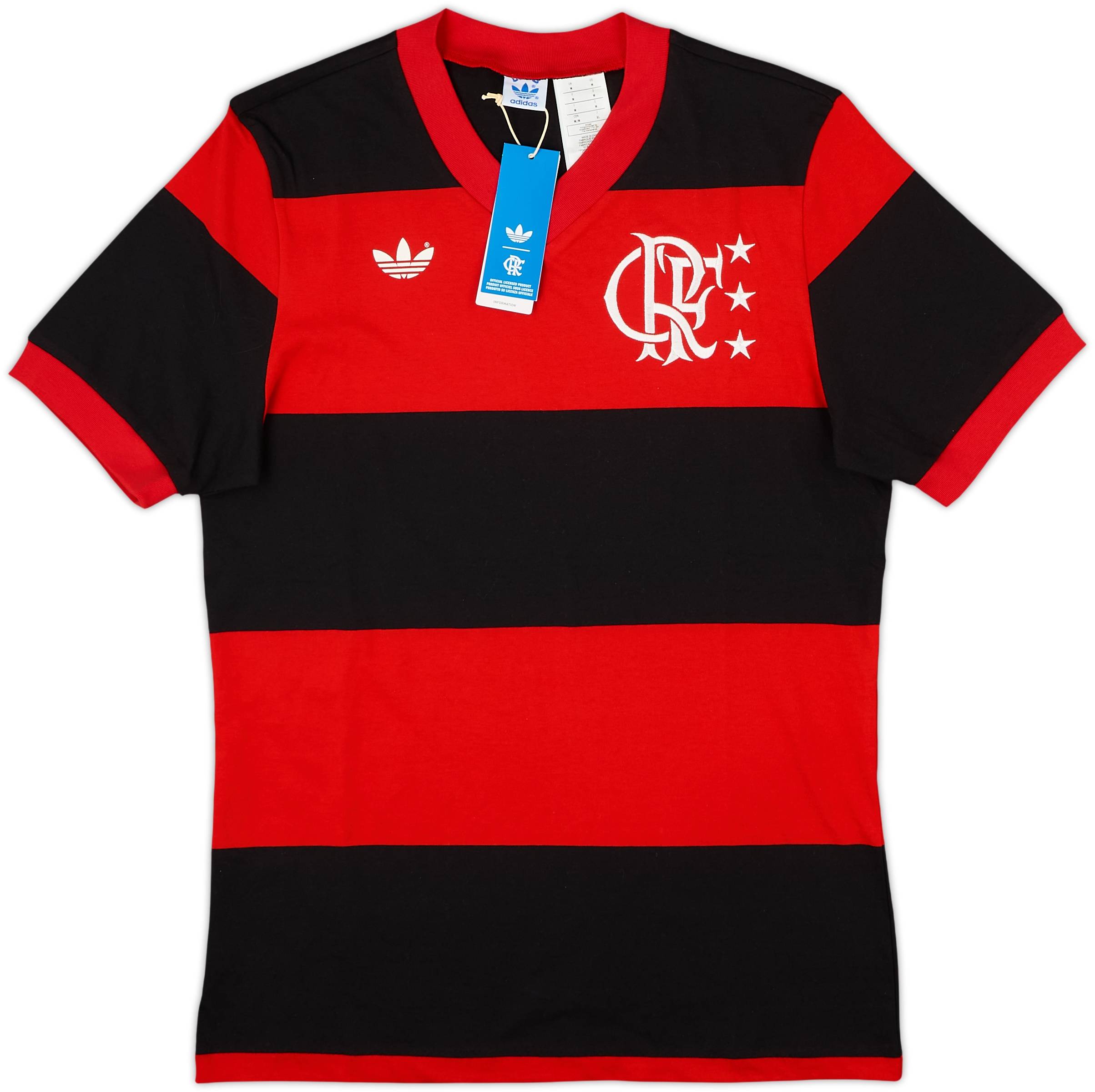 d*e様 フラメンゴアディダス80年代サッカーユニフォーム Flamengo サ 1981 Flamengo adidas Originals Reissue Home Shirt (M)