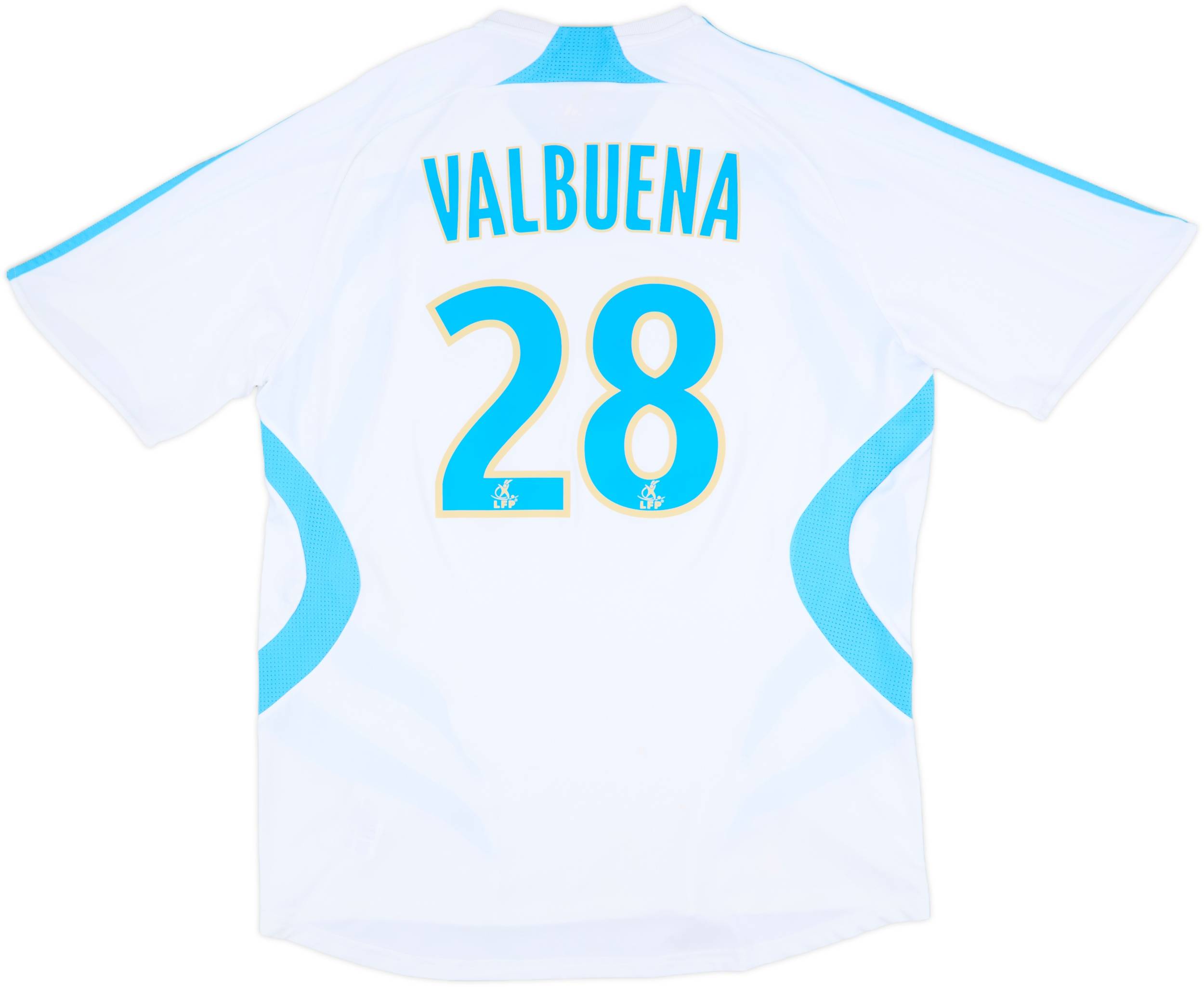 2007-08 Olympique Marseille Home Shirt Valbuena #28 - 7/10 - (L)