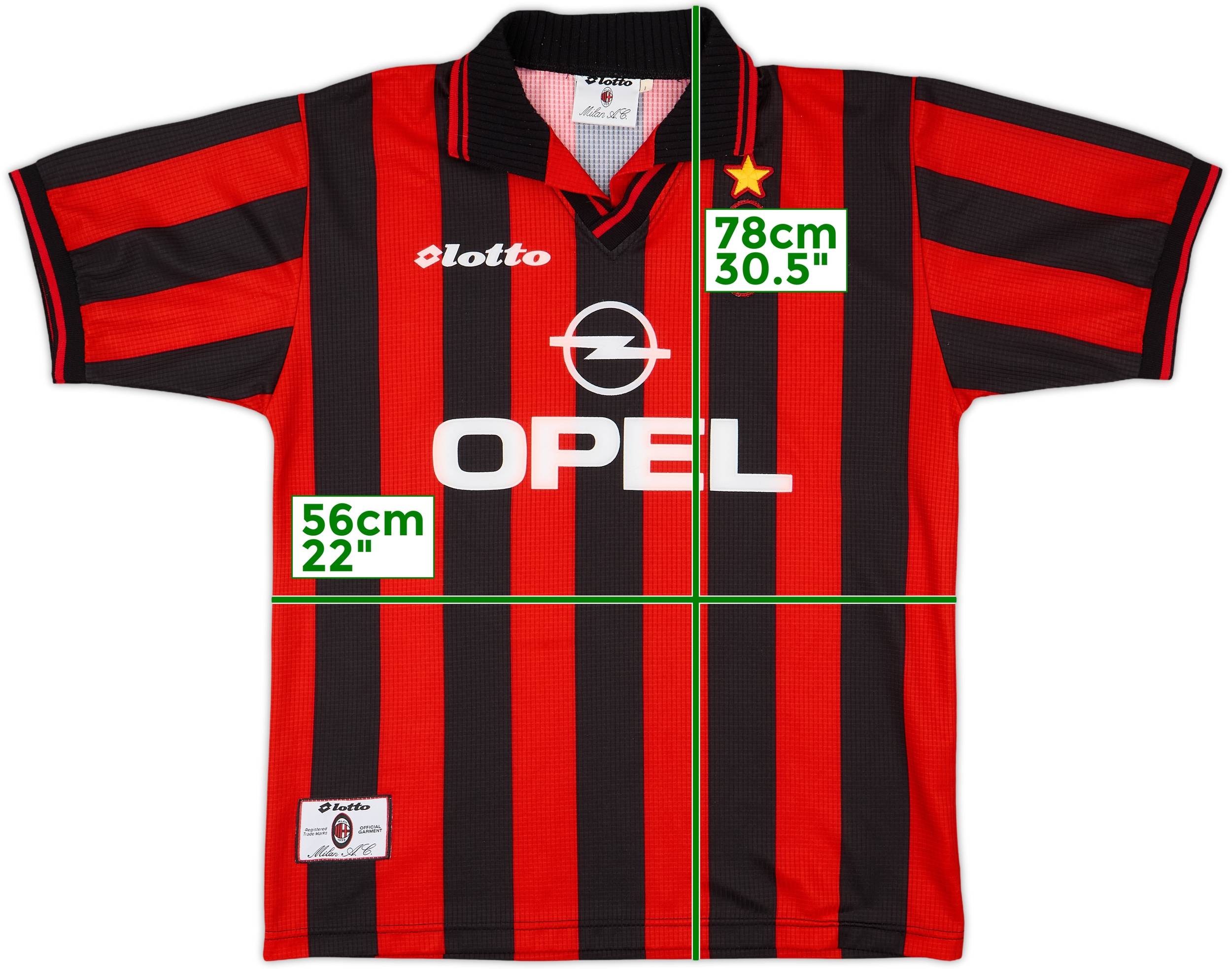 lotto AC MILAN ユニフォーム シャツ 9 1997-98 AC Milan Special Edition Third Shirt - 9/10 - (XL)