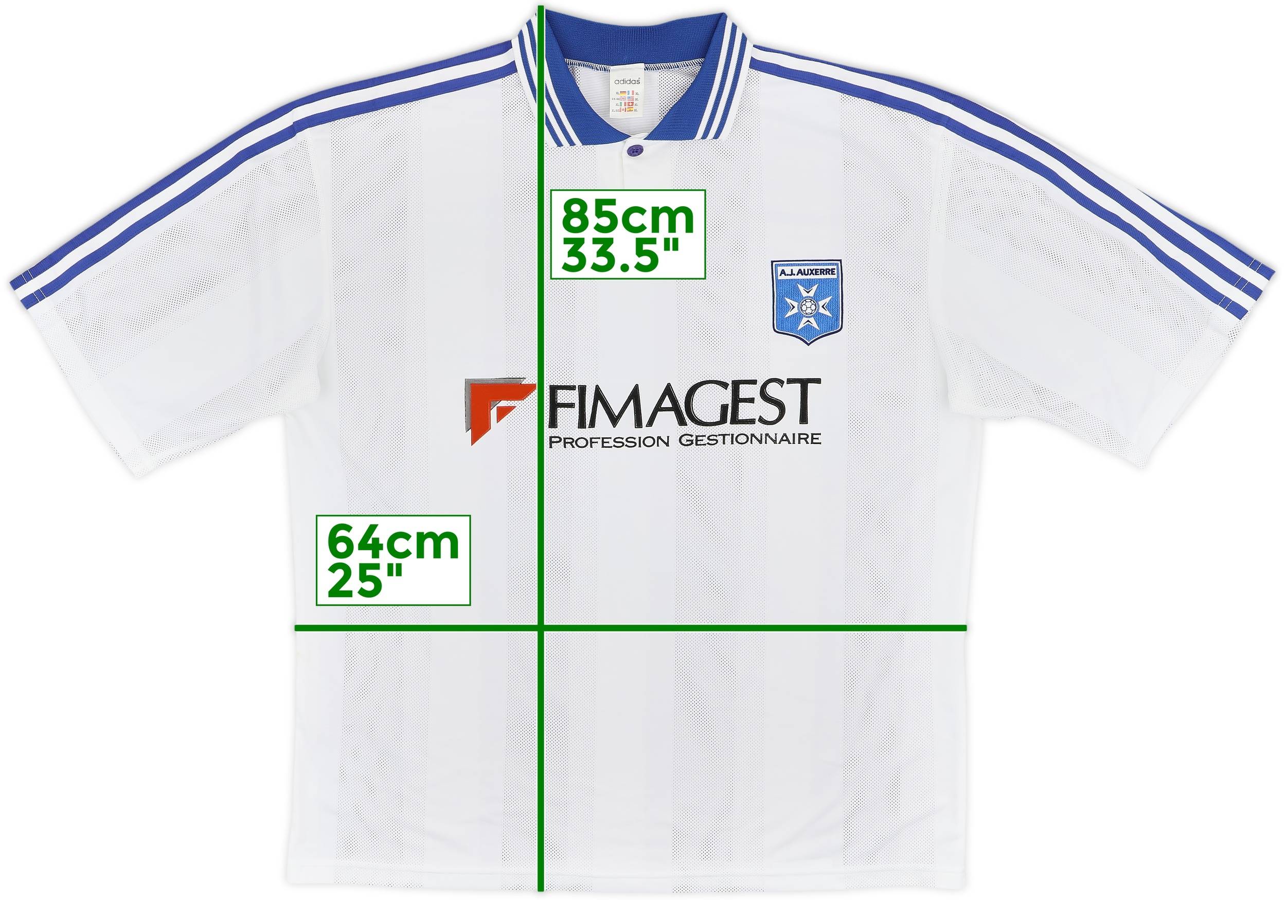 1997-98 Auxerre Home Shirt - 8/10 - (XL)