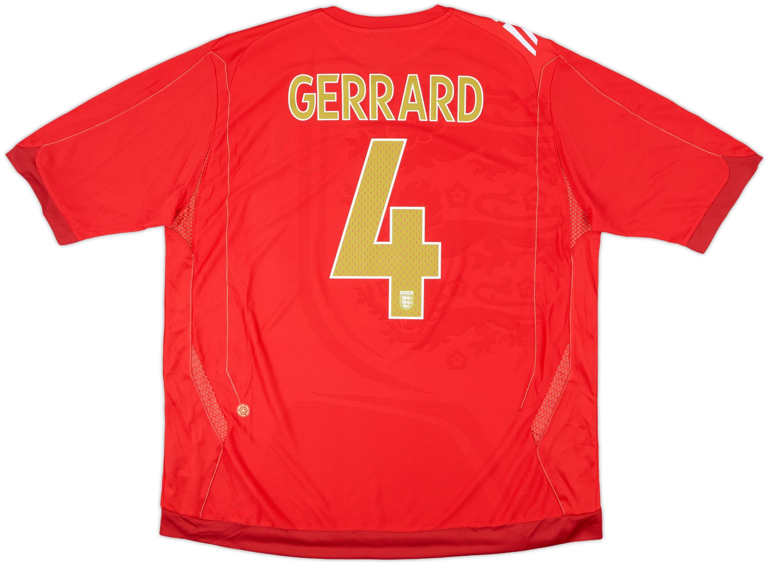 イングランド代表 GERRARD 4番 シャツ 2006-08 England Away Shirt Gerrard #4 (XXL)