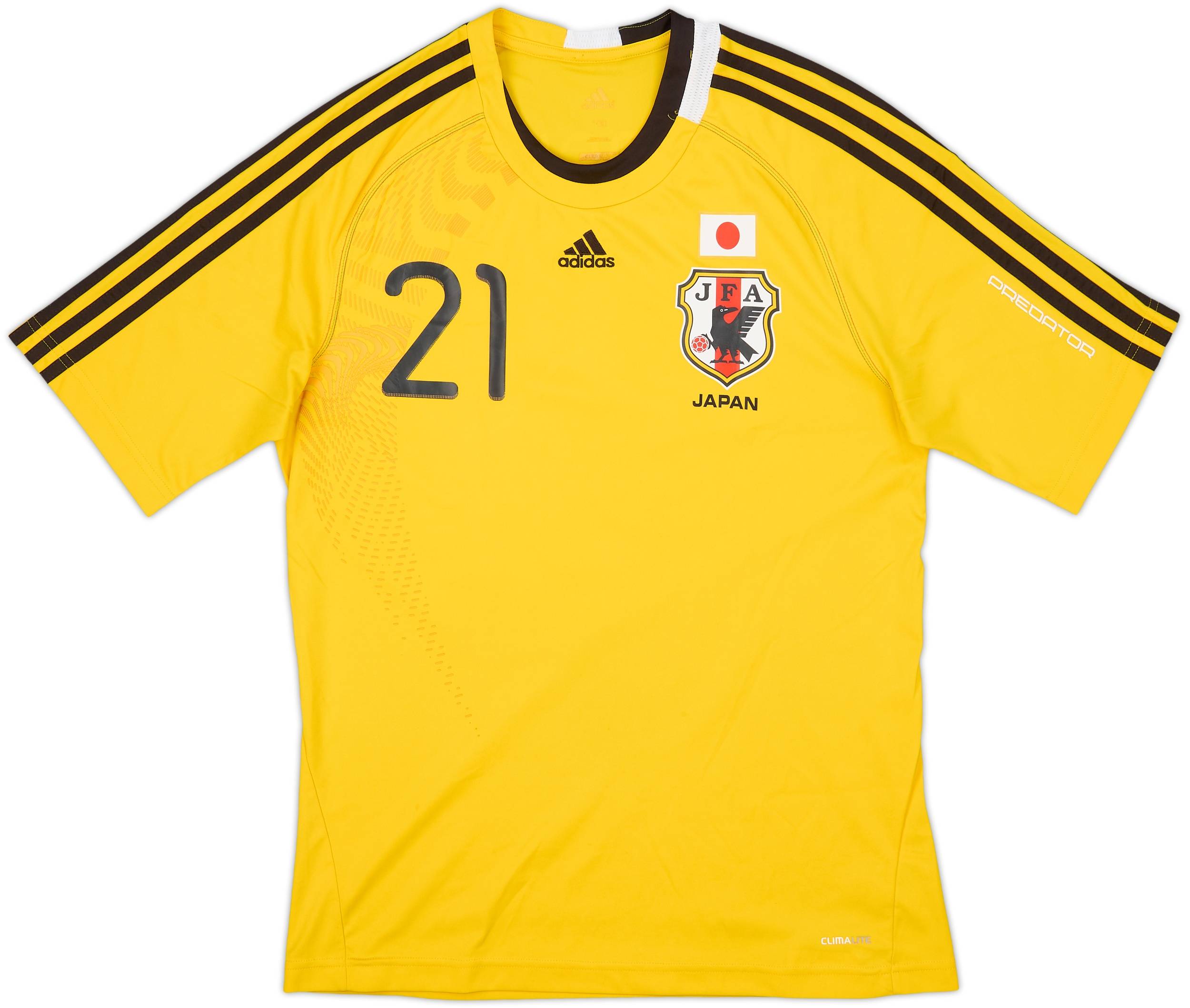 【新品】adidas サッカー日本代表　2010 ゴールキーパー　ユニホーム 2010-11 Japan GK Shirt Kawashima #21 - 8/10 - (L)