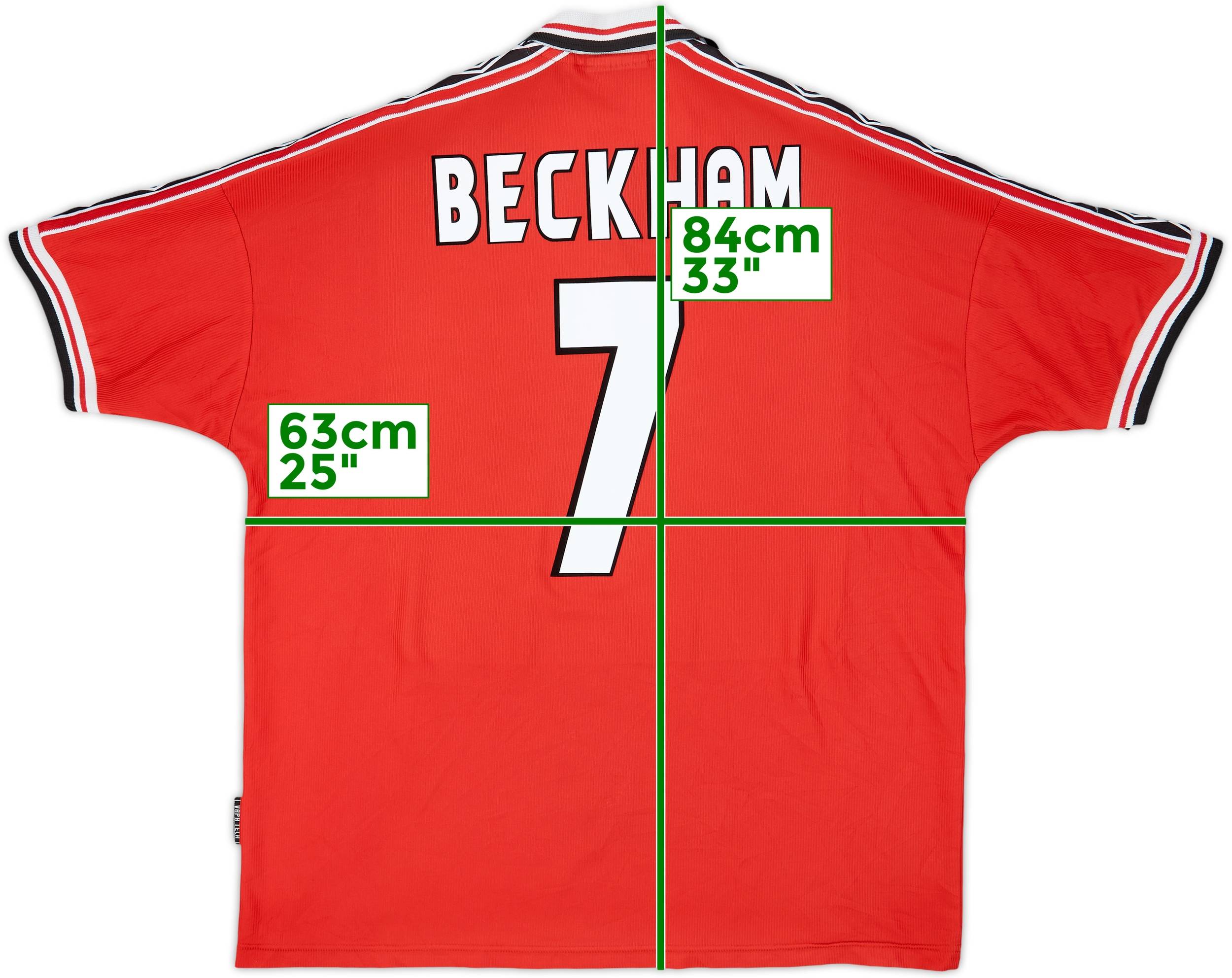 マンチェスターユナイテッド　ユニフォーム　M #7 BECKHAM David Beckham #7 Manchester United 1998-1999 Long Sleeve