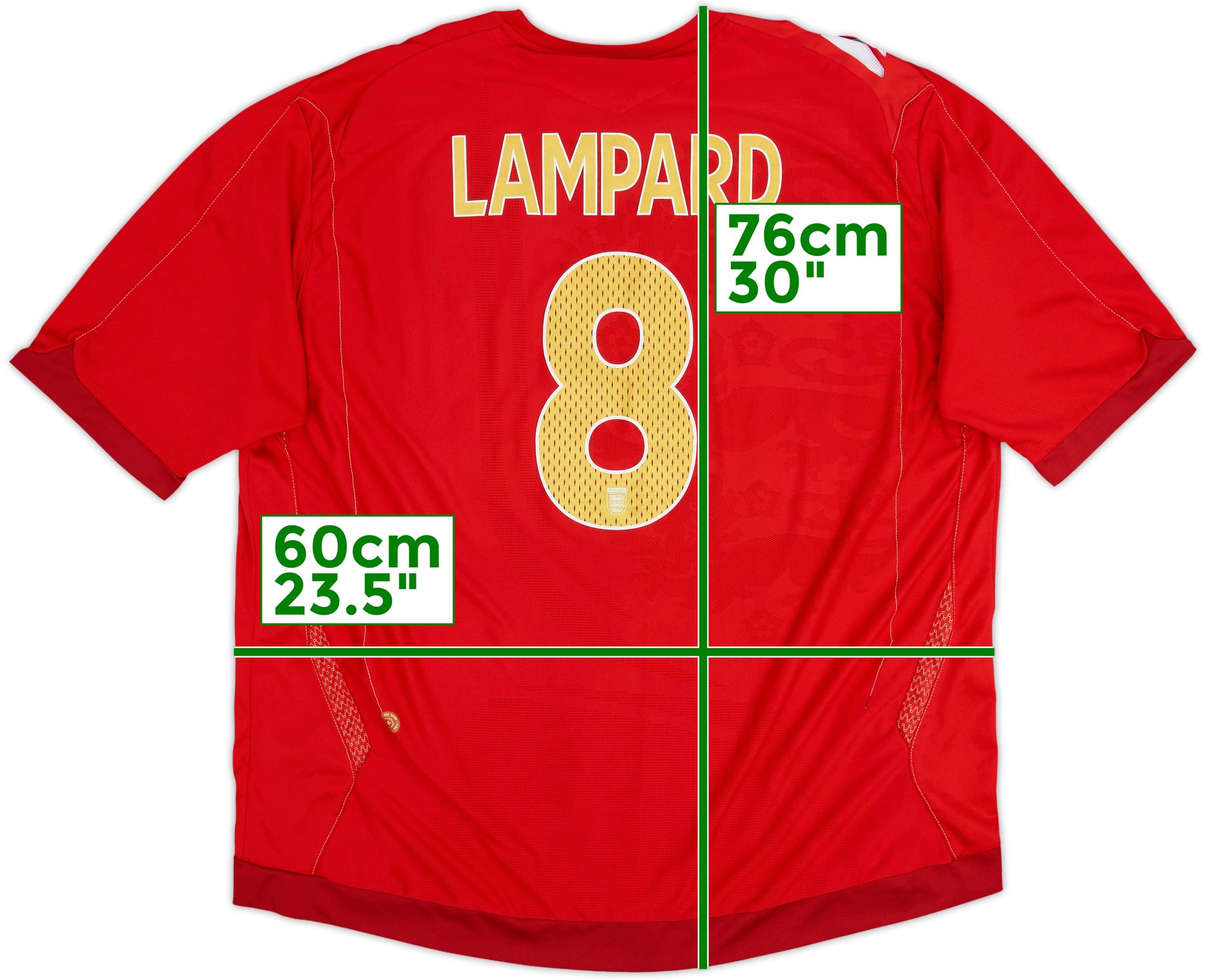 2006-08 England Away Shirt Lampard #8 - 8/10 - (3XL)