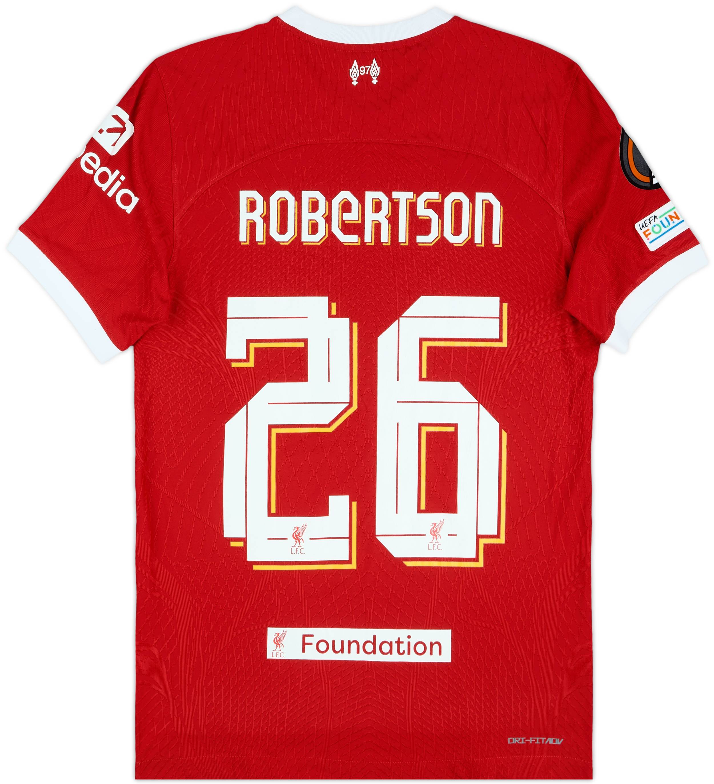 Liverpool FC Robertson 26 シャツ 2023-24 Liverpool Match Issue Home Shirt Robertson #26