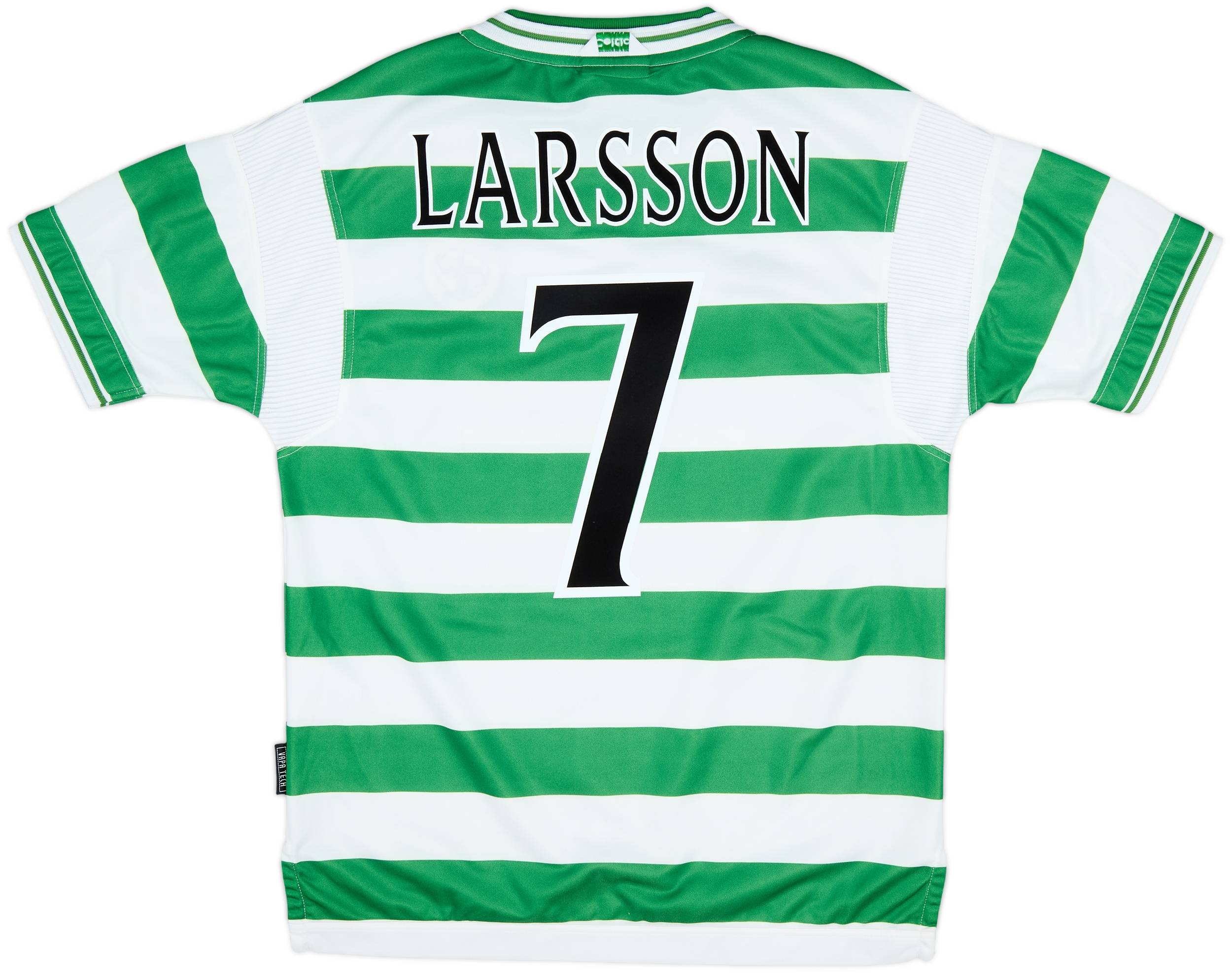 ウェア Celtic 1998/99 Home Uniform #7 LARSSON 1999-01 Celtic Home Shirt Larsson #7 - 7/10 - (M)