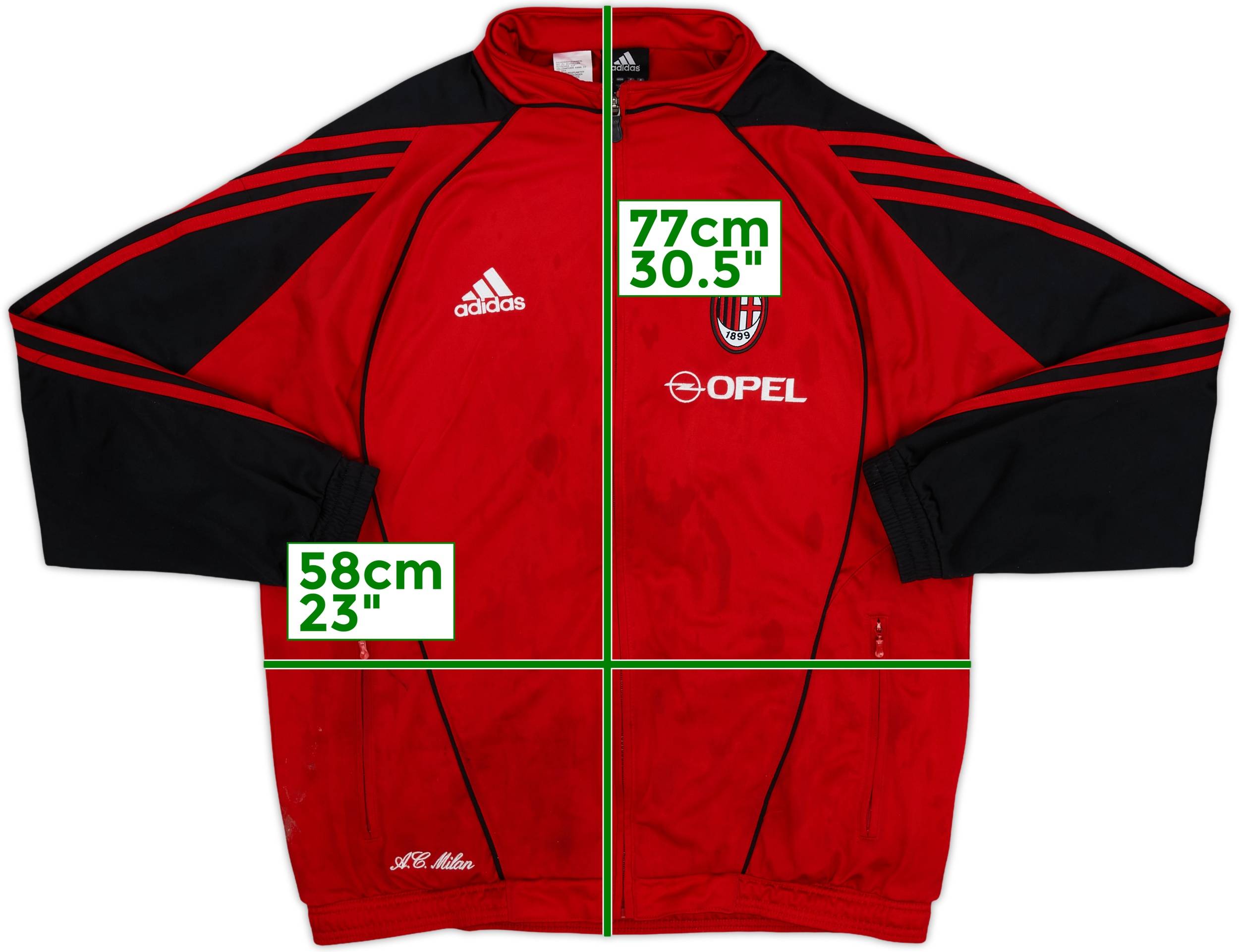 2005-06 AC Milan adidas Track Jacket - 4/10 - (M)