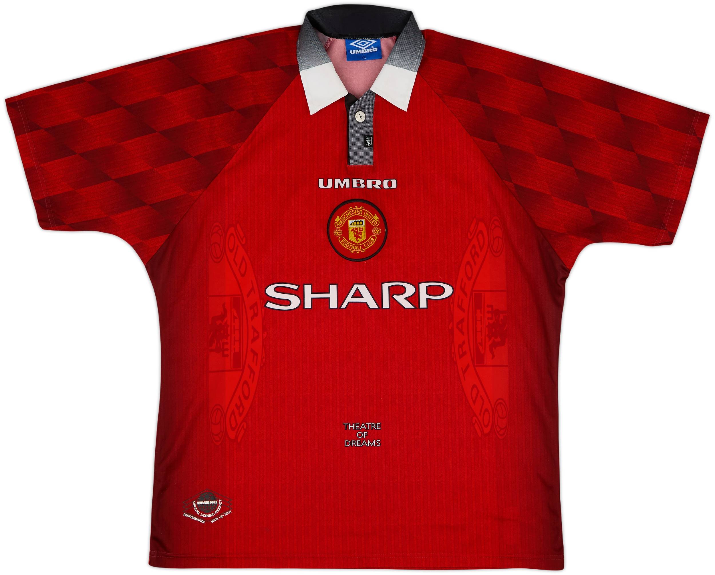 1996-98 Manchester United Home Shirt Beckham #10 - 10/10 - (XL)