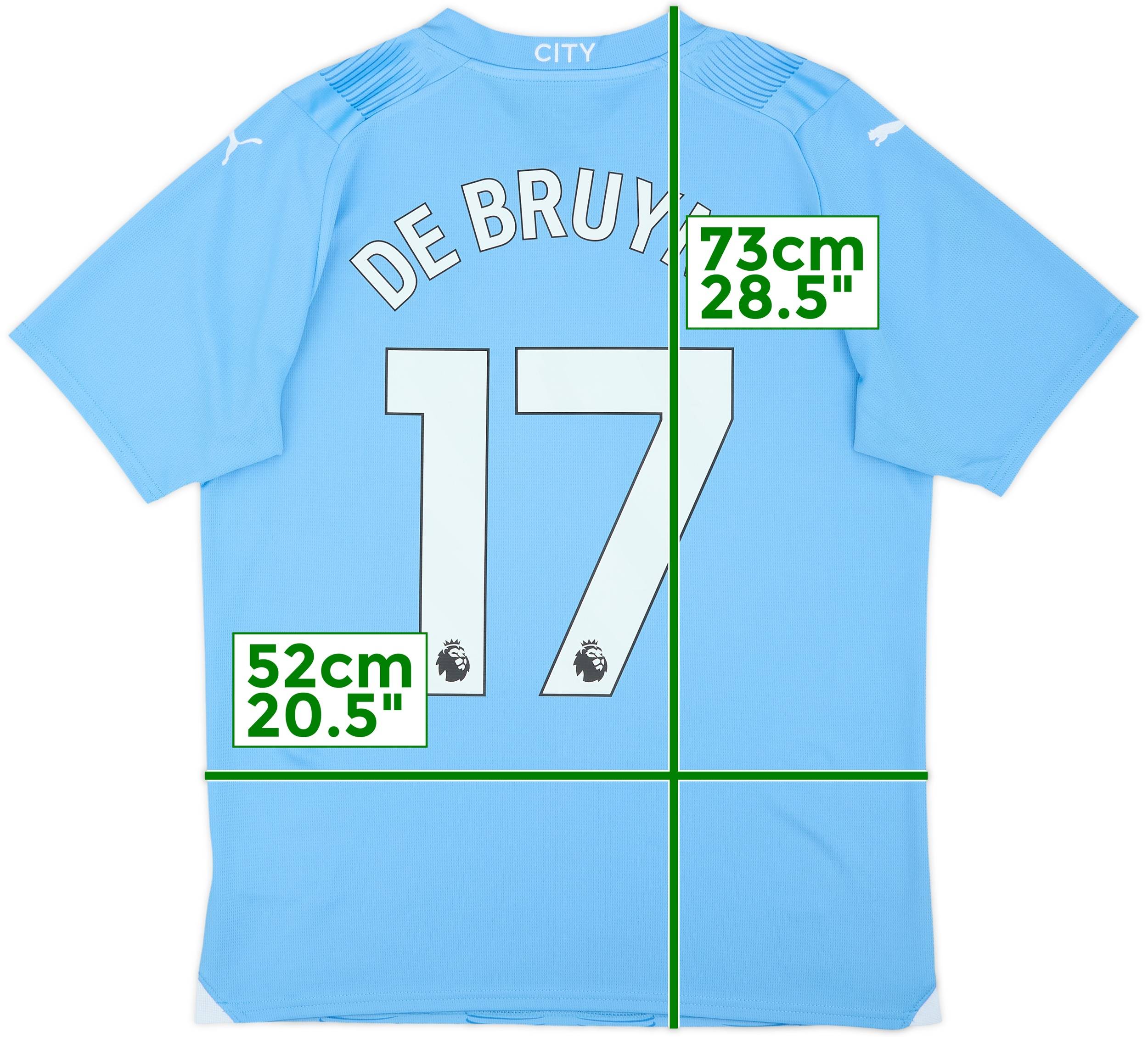 2023-24 Manchester City Home Shirt De Bruyne #17 - 9/10 - (M)
