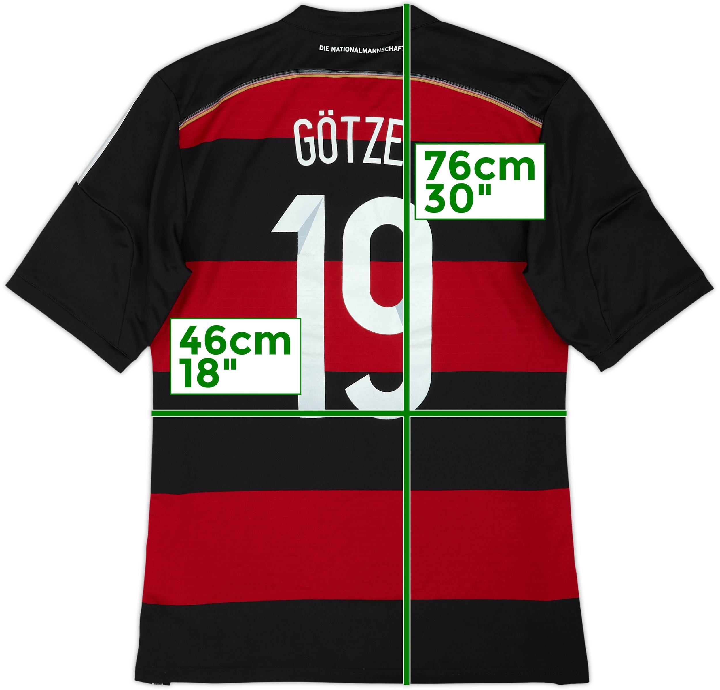 2014-15 Germany Away Shirt Gotze #19 - 8/10 - (XL)