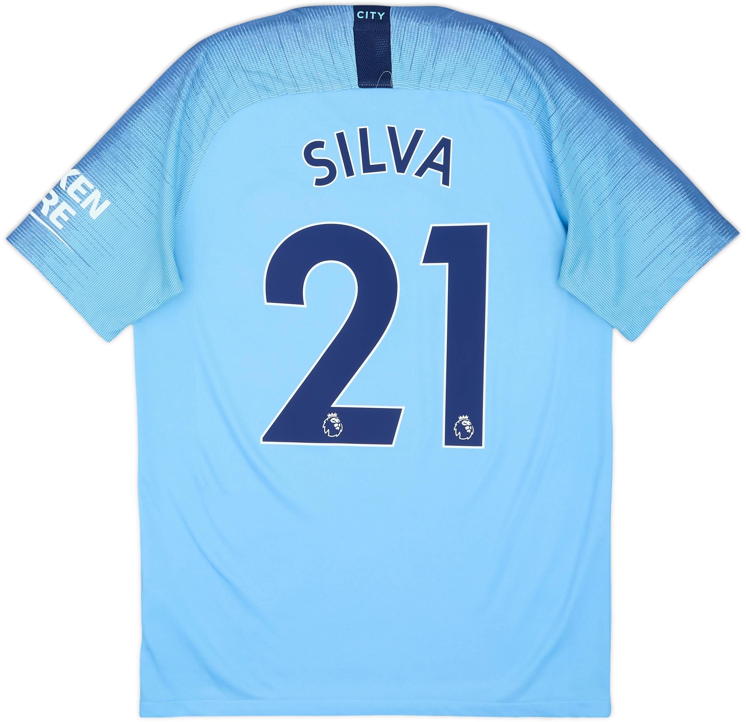 2018-19 Manchester City Home Shirt Silva #21 - 6/10 - (M)