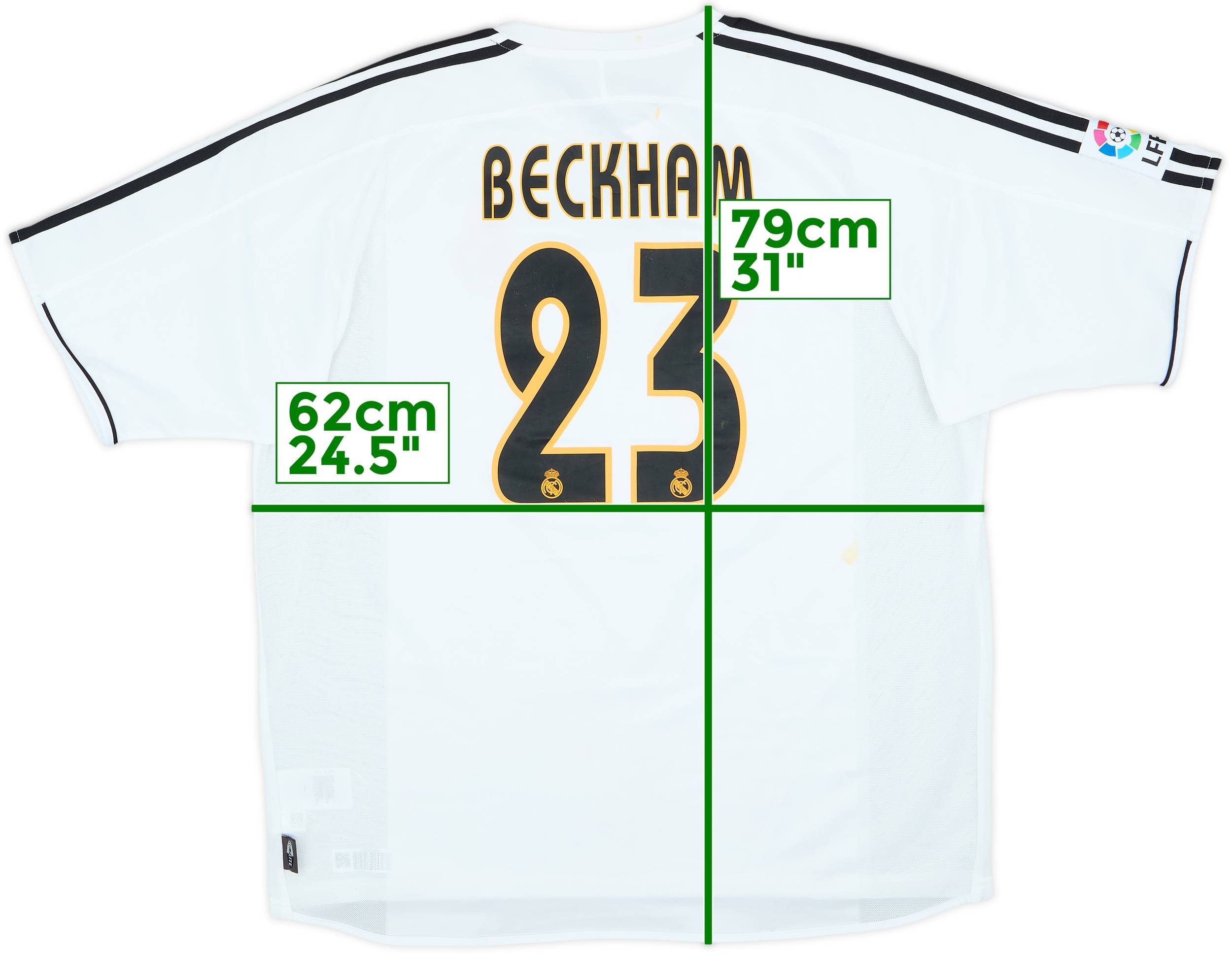 2003-04 Real Madrid Home Shirt Beckham #23 - 5/10 - (XL)