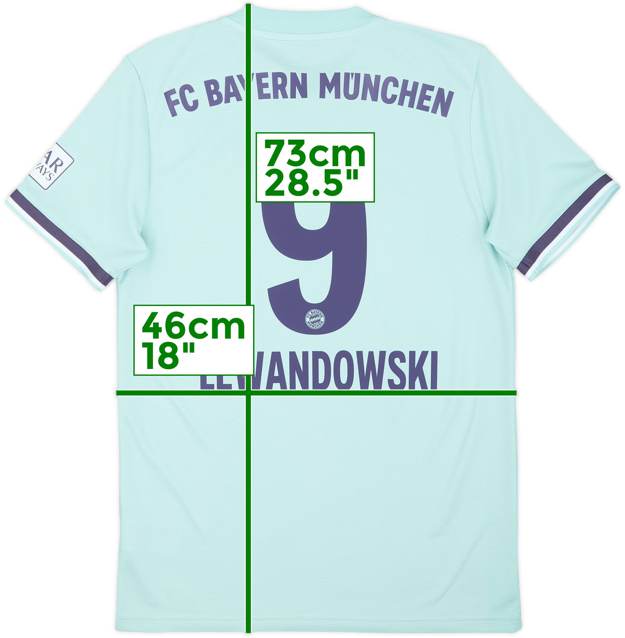 2018-19 Bayern Munich Away Shirt Lewandowski #9 - 7/10 - (S)