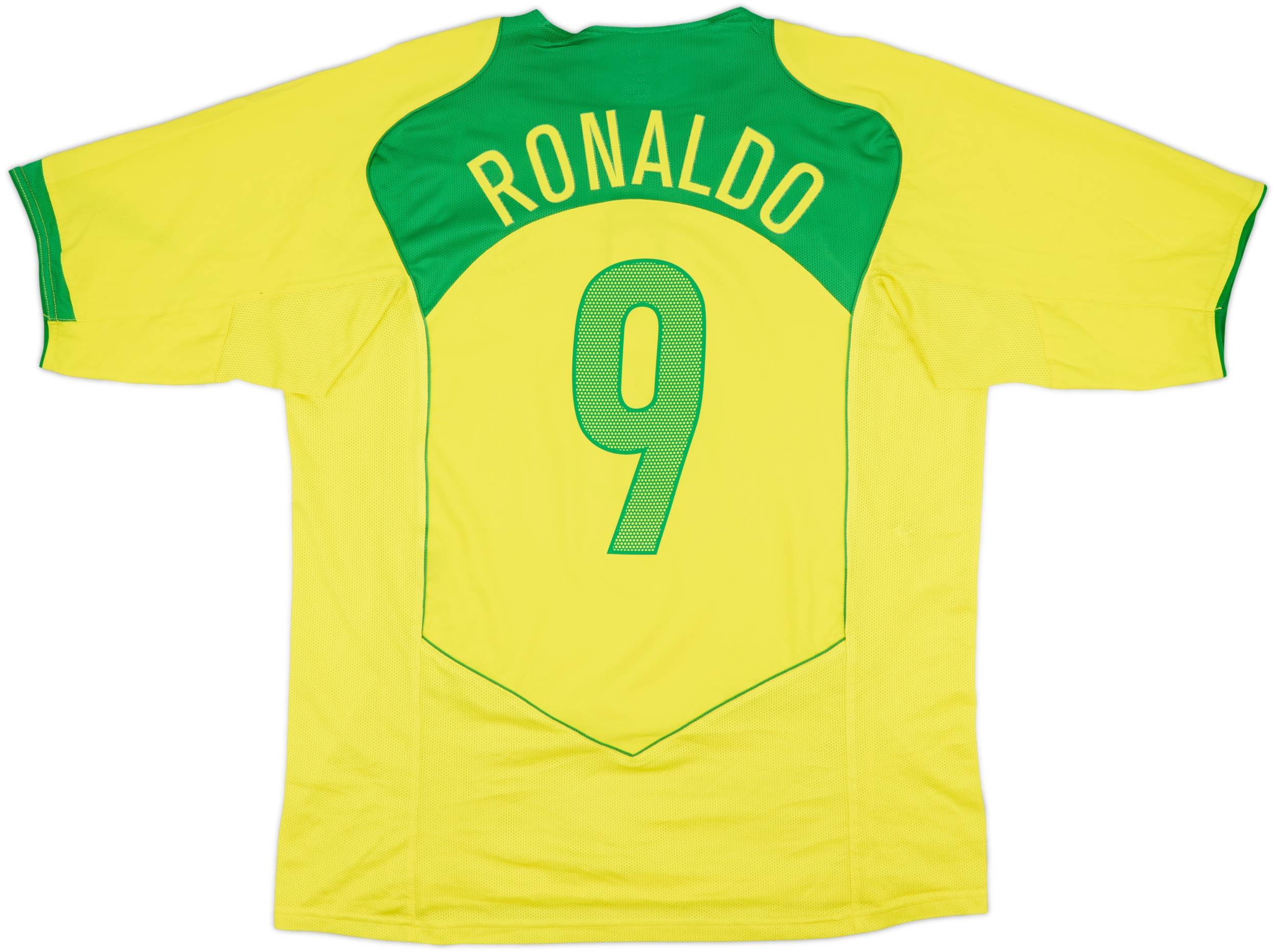 2004-06 Brazil Home Shirt Ronaldo #9 - 8/10 - (XL)