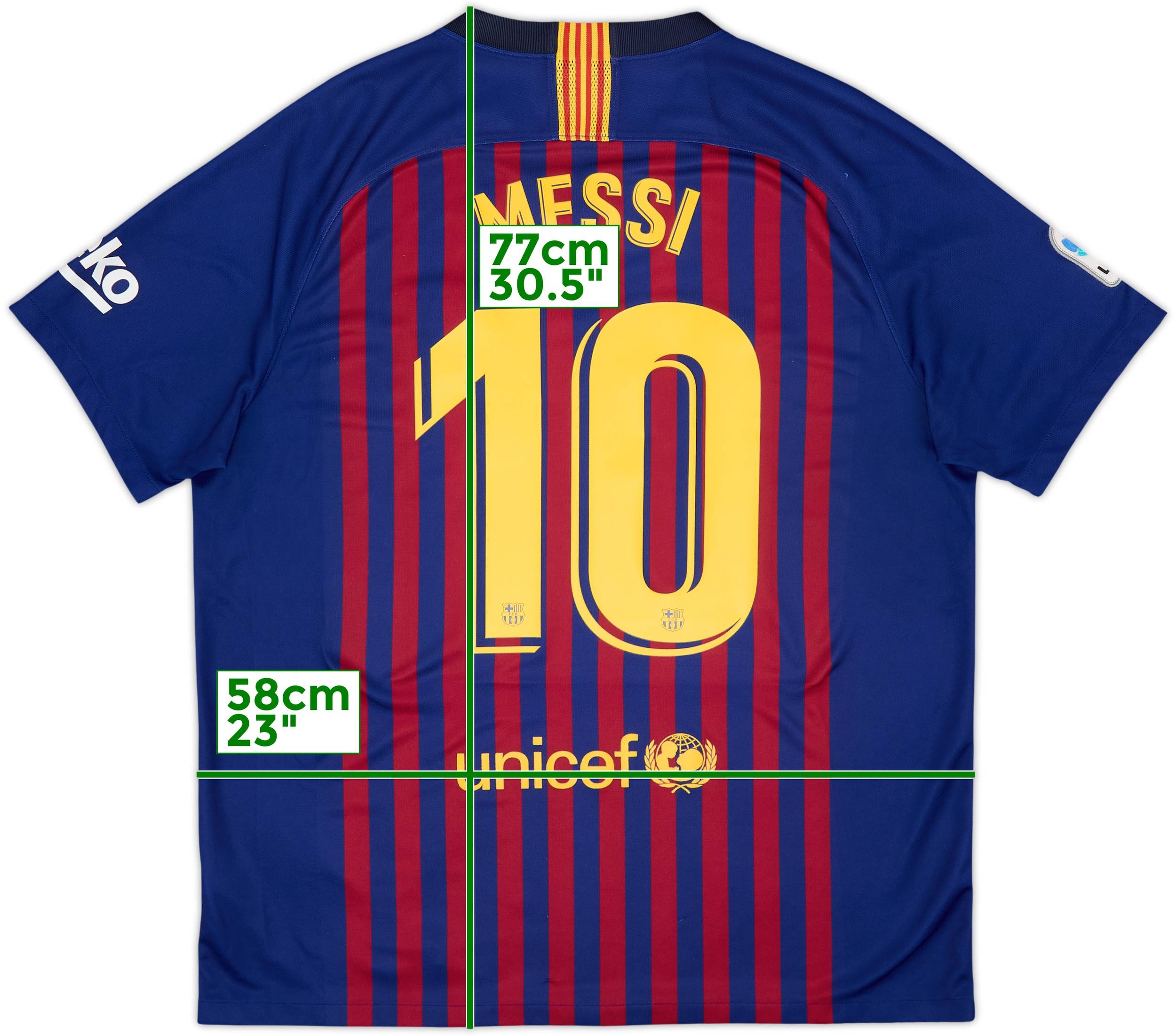 2018-19 Barcelona Home Shirt Messi #10 - 8/10 - (XL)