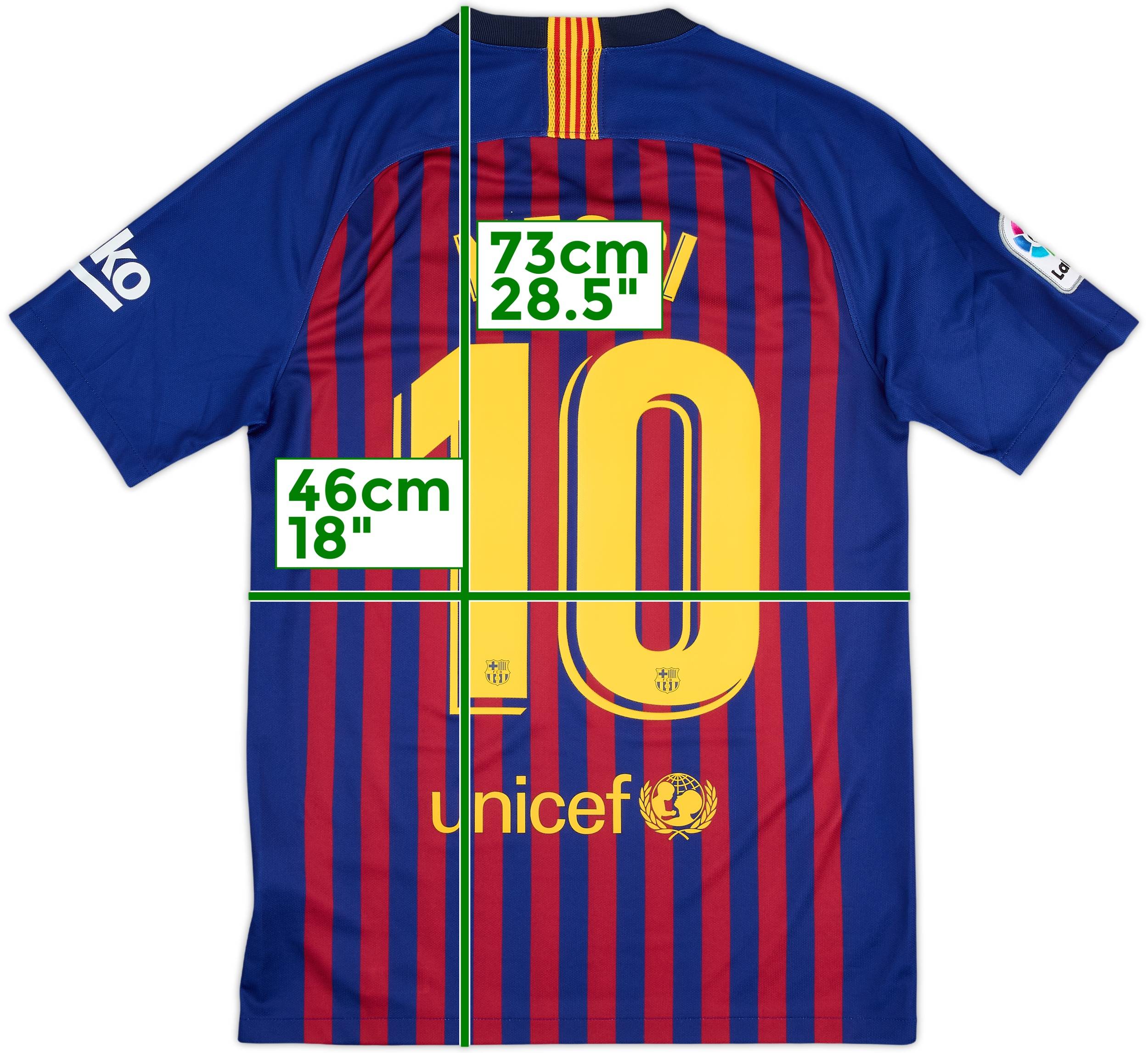 2018-19 Barcelona Home Shirt Messi #10 - 8/10 - (S)