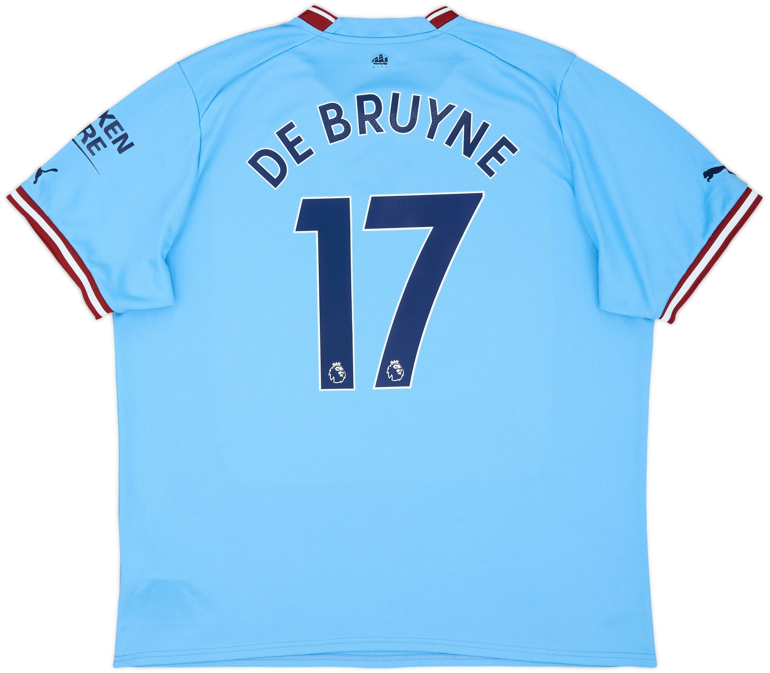 2022-23 Manchester City Home Shirt De Bruyne #17 - 9/10 - (XXL)