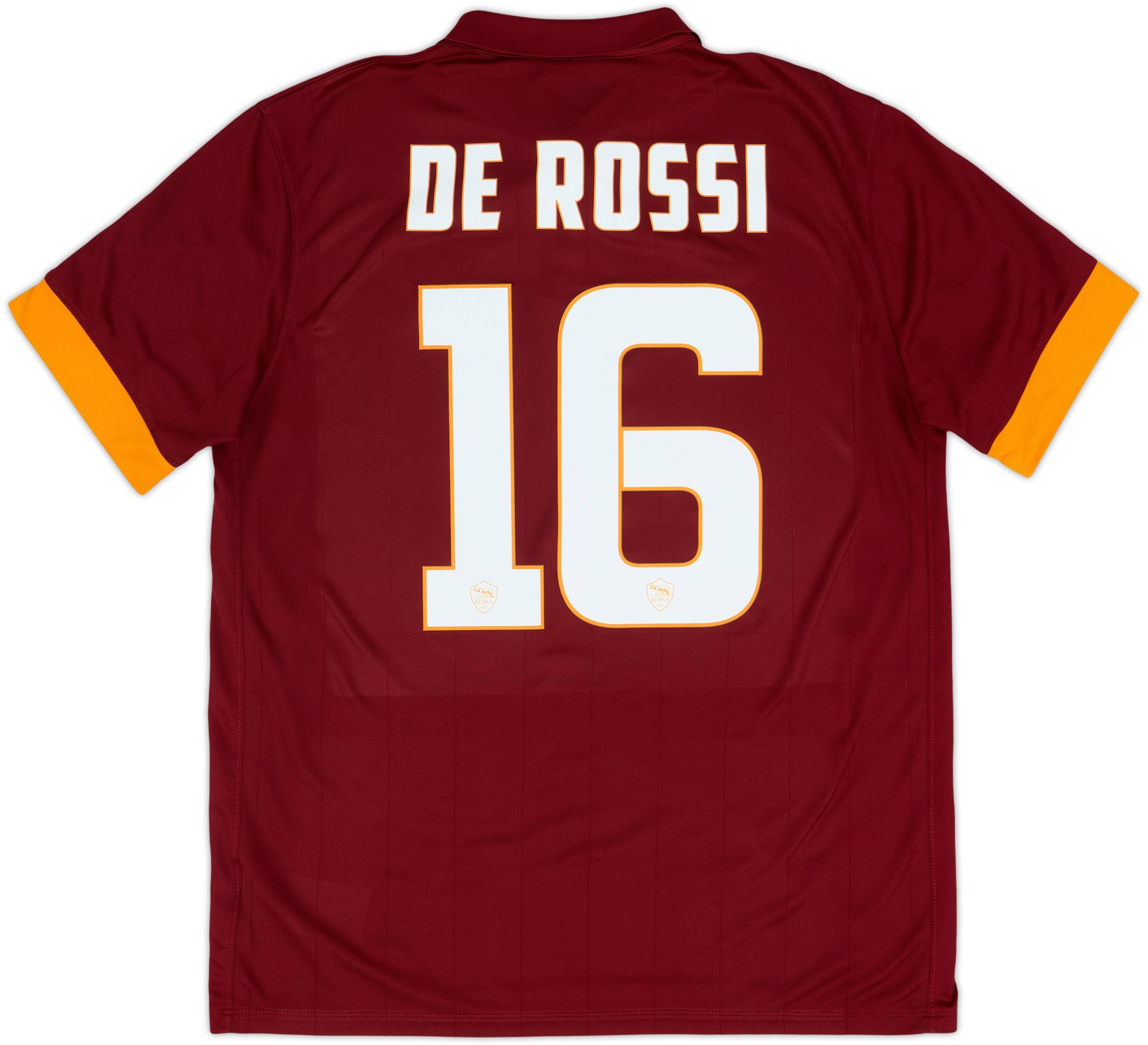 Roma De Rossi 16 ユニフォーム 2014-15 Roma Home Shirt De Rossi #16 - 8/10 - (L)