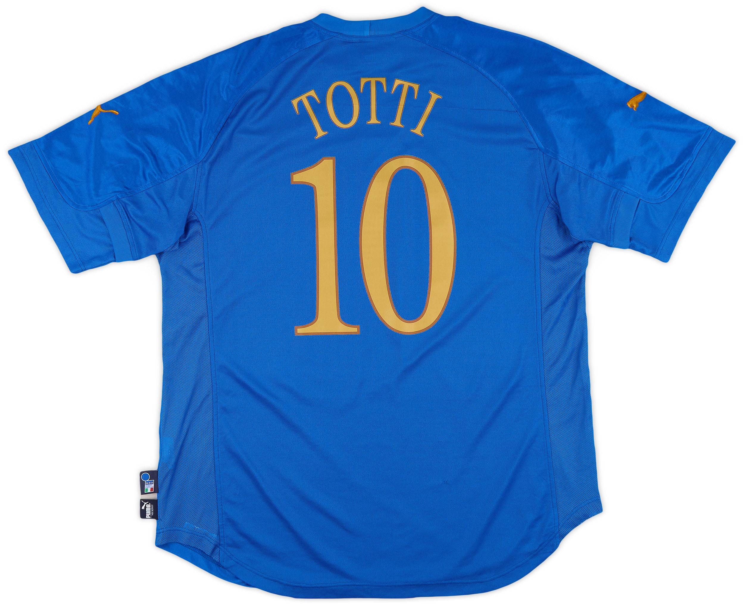 2004-06 Italy Home Shirt Totti #10 - 7/10 - (XL)