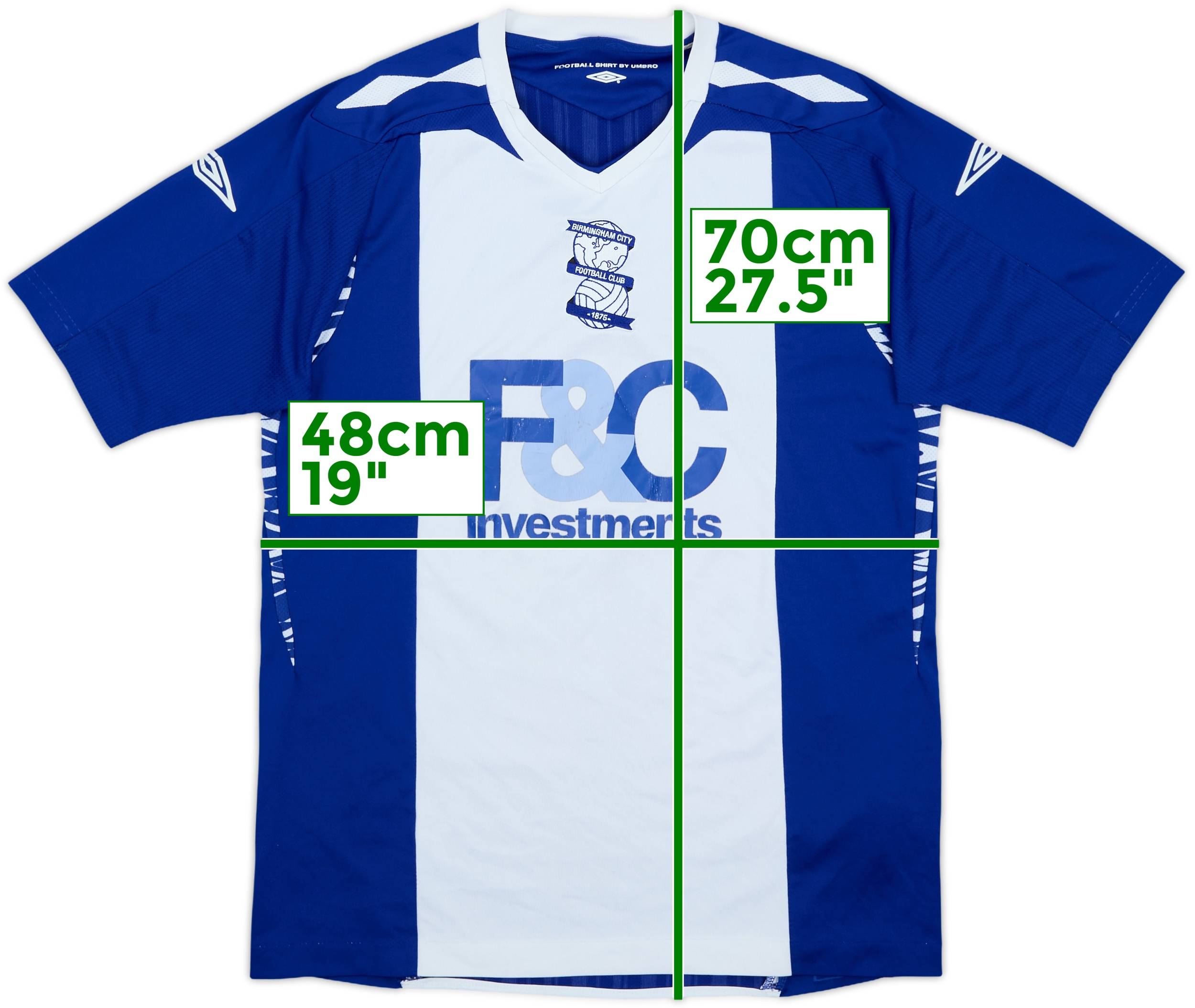 サッカーユニフォーム　Birmingham City Football Club 2007-08 Birmingham Home Shirt - 6/10 - (S)