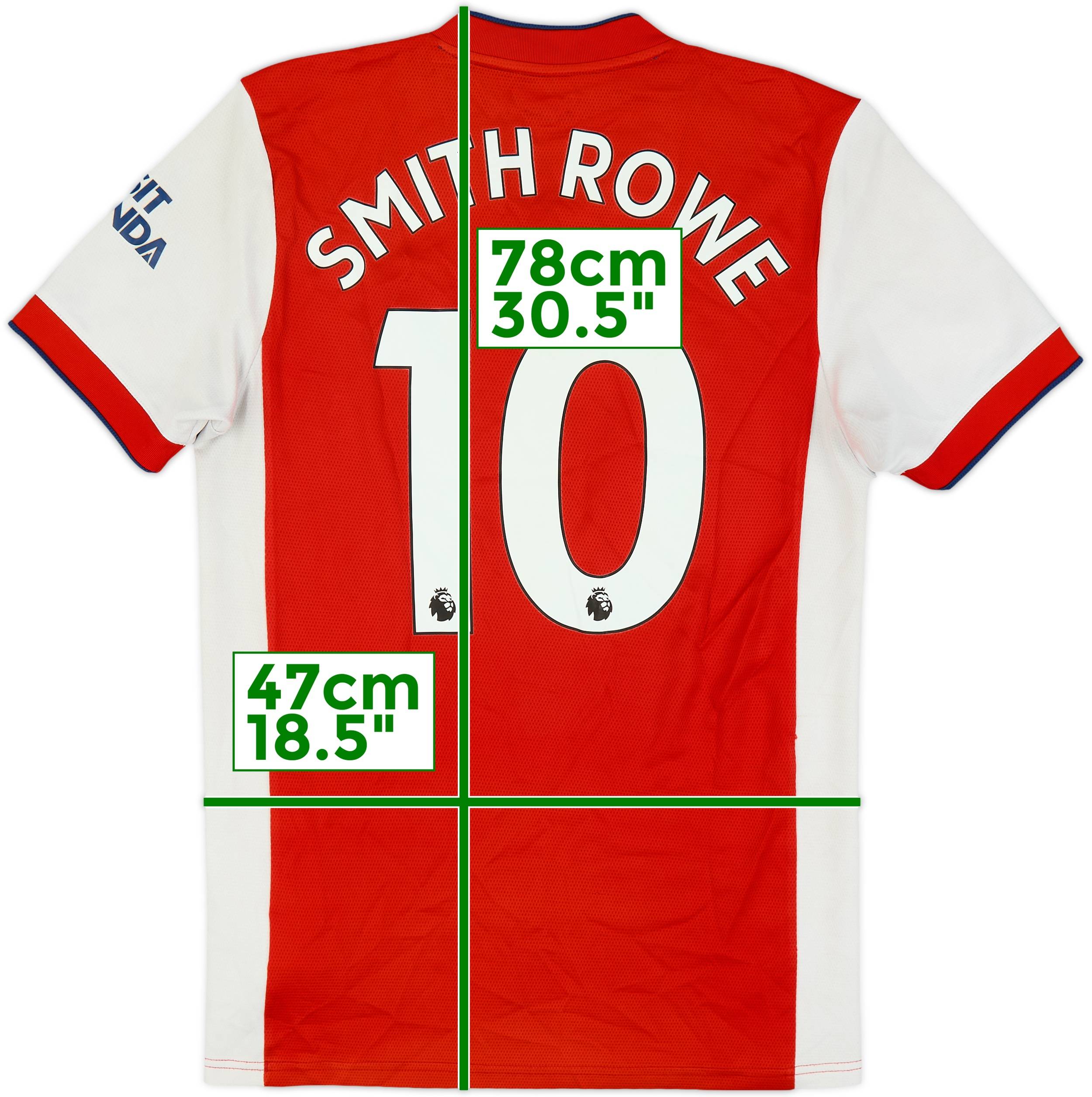 2021-22 Arsenal Home Shirt Smith Rowe #10 - 7/10 - (M)