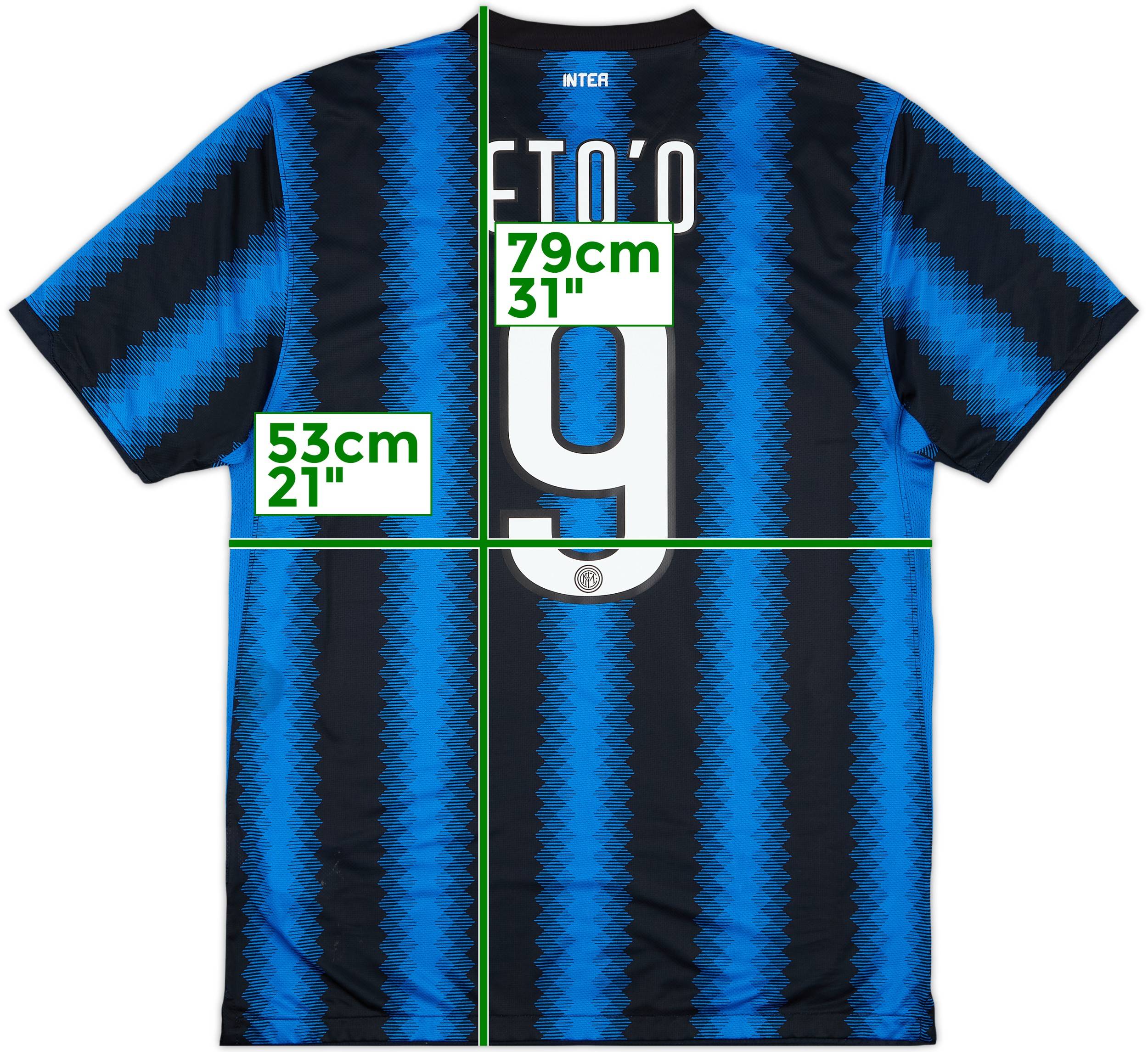 2010-11 Inter Milan Home Shirt Eto'o #9 - 8/10 - (L)