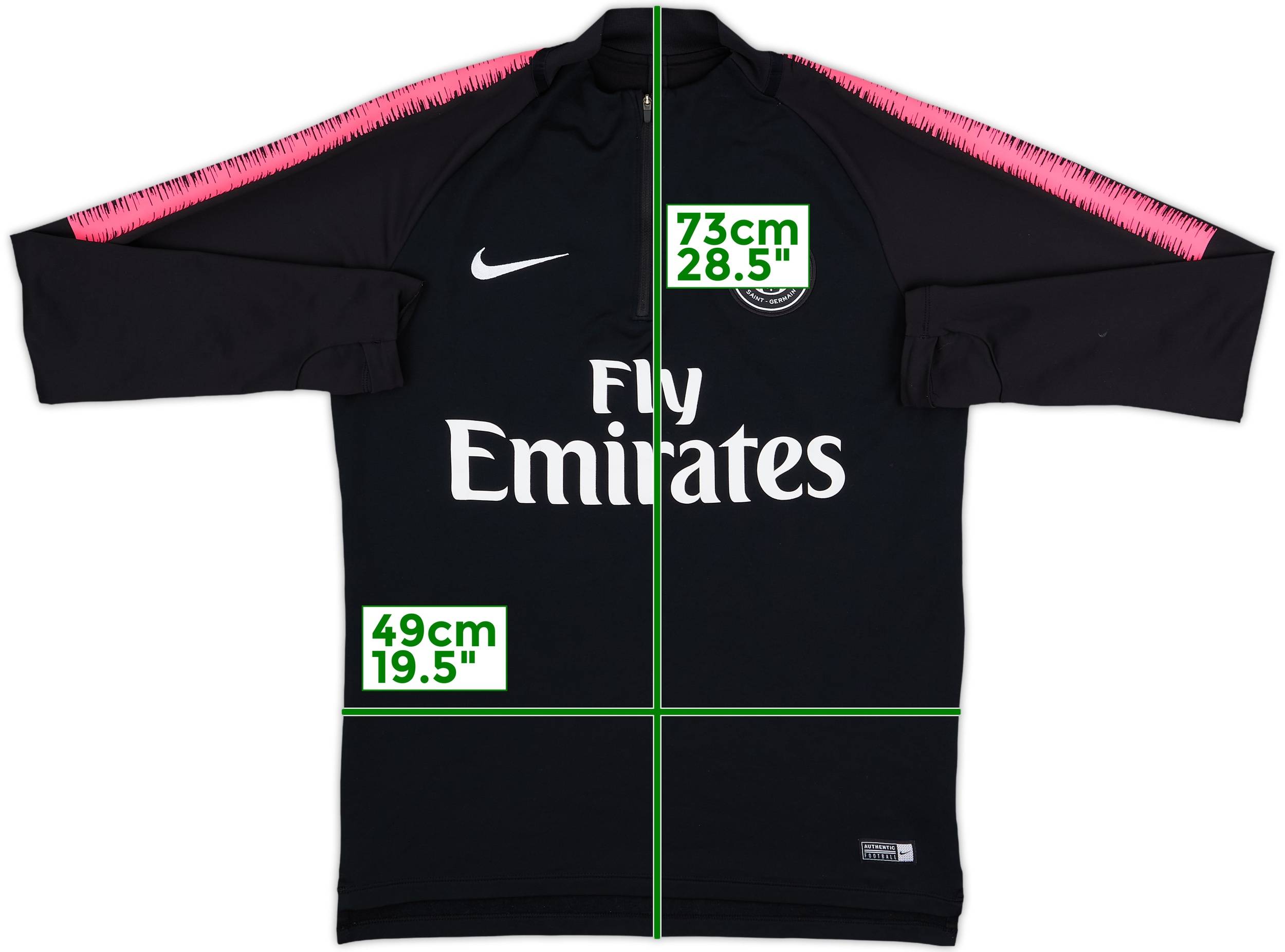 2018-19 Paris Saint-Germain Nike 1/4 Zip Training Top - 8/10