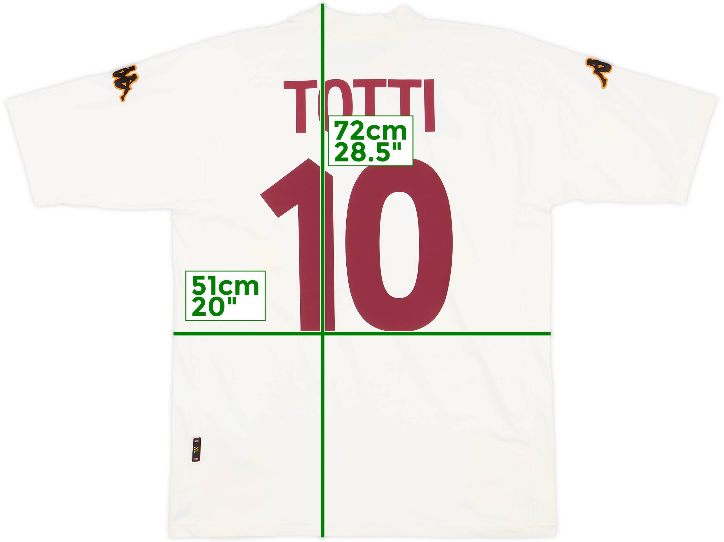 2000-01 Roma Away Shirt Totti #10 - 7/10 - (XL)