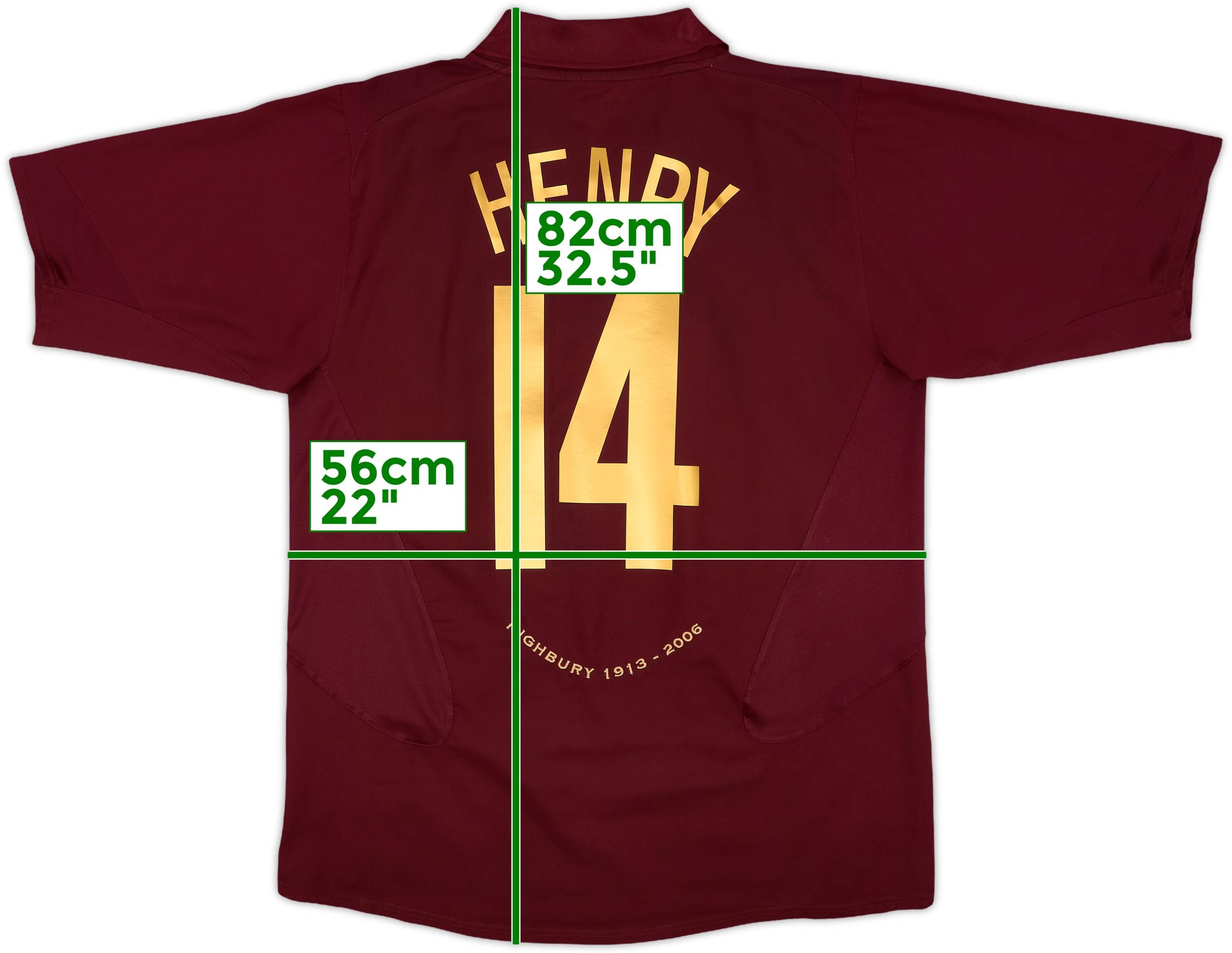 冨*澤様 アーセナル 2005-2006 ヘンリー 14 バーガンディ 2005-06 Arsenal Home Shirt Henry #14 - 8/10 - (L)