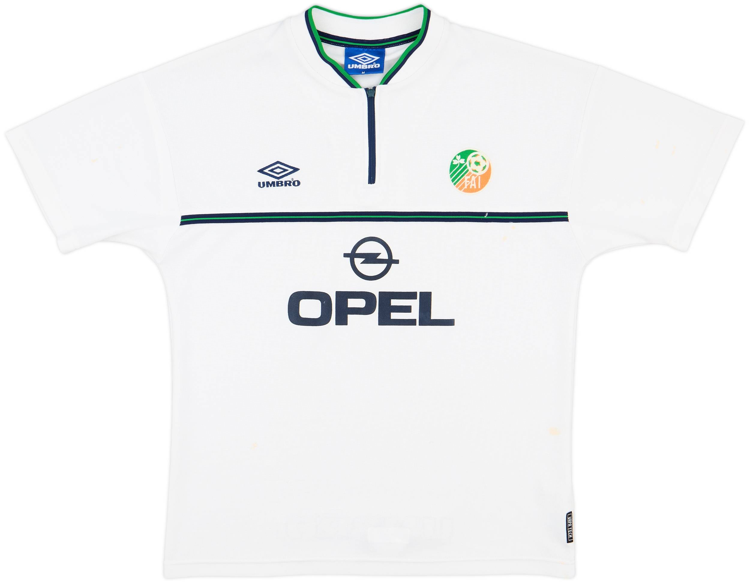 2000s UMBRO×Ireland Football Game Shirt 2000-02 Ireland Umbro 1/4 Zip Polo Shirt - 6/10 - (M)