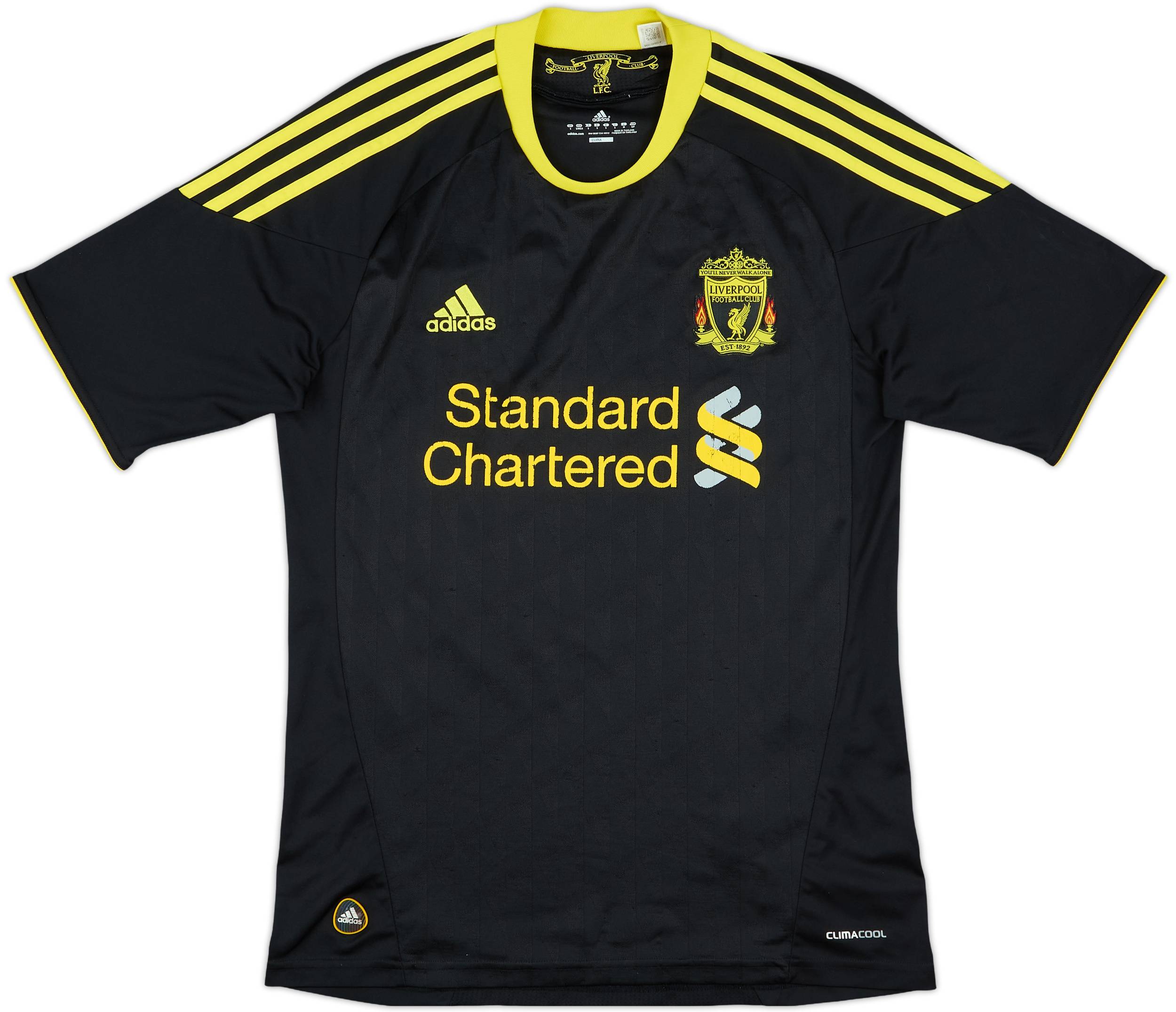 シャツ FCRB foot ball shirts L black 2010-11 Liverpool Third Shirt Gerrard #8 - 7/10 - (S)