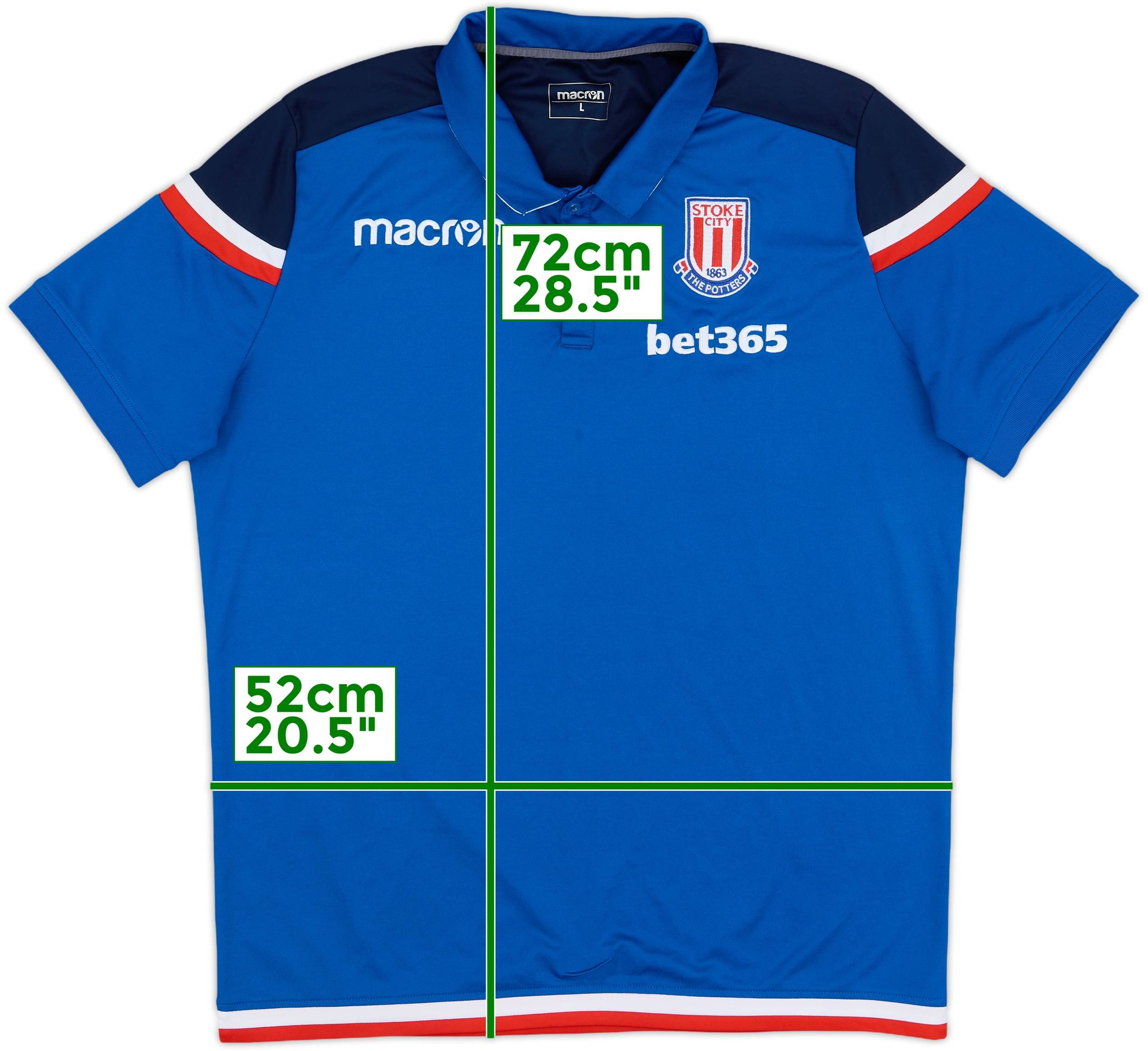 2017-18 Stoke City Macron Polo Shirt 10/10 (L)
