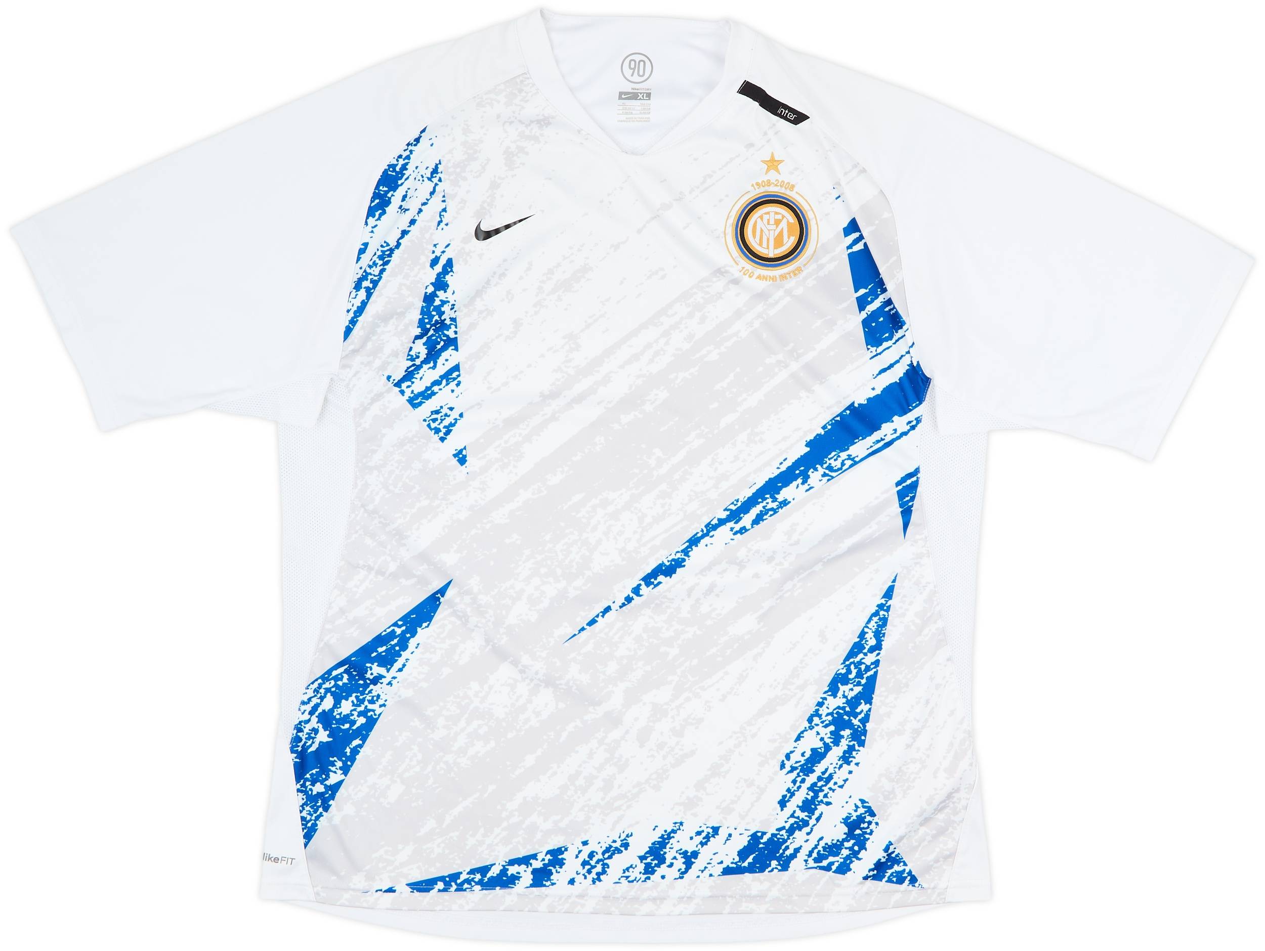 08's NIKE × INTER S/S Game Shirts インテル 2007-08 Inter Milan Nike Anniversary Training Shirt - 8/10