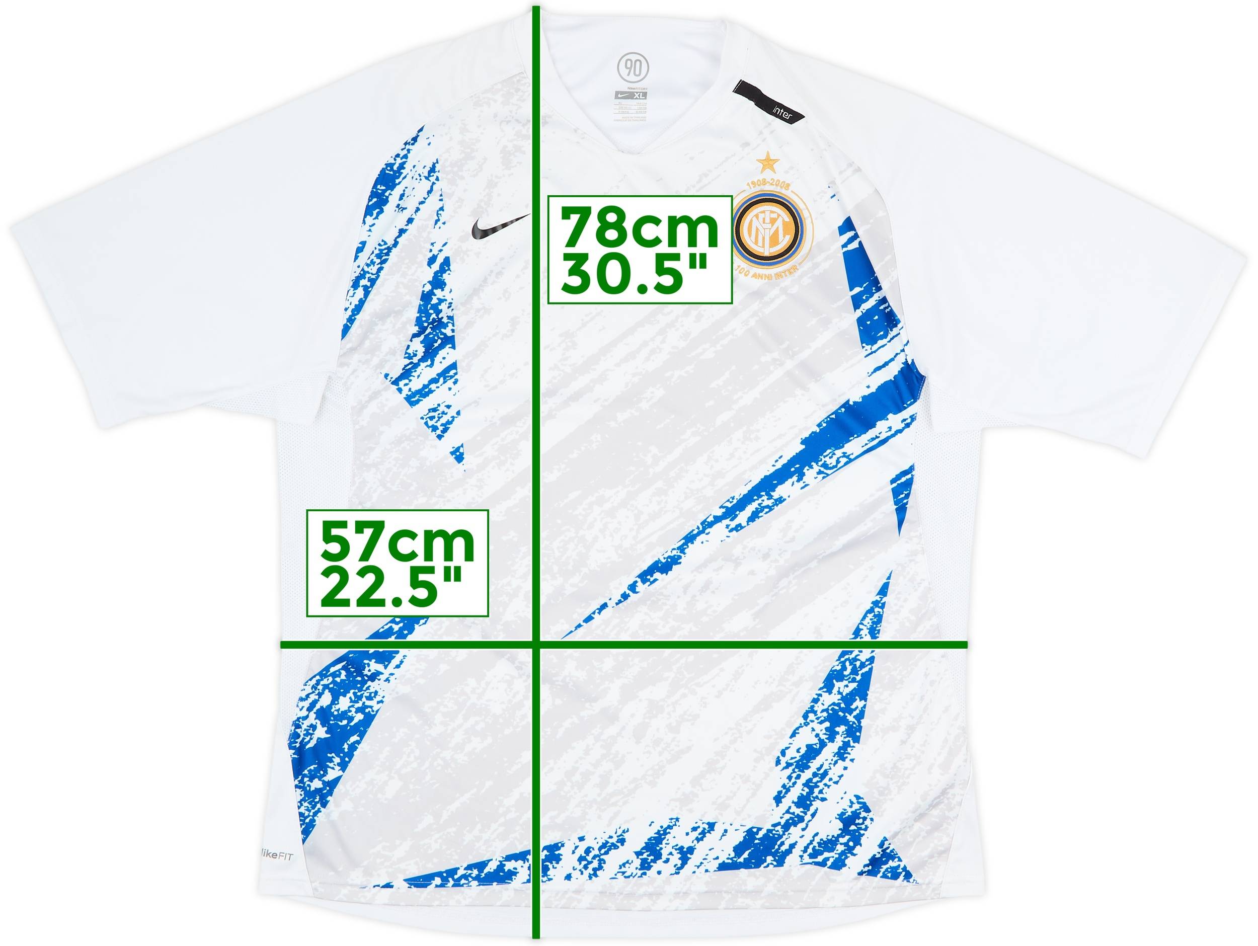 2007-08 Inter Milan Nike Anniversary Training Shirt - 8/10