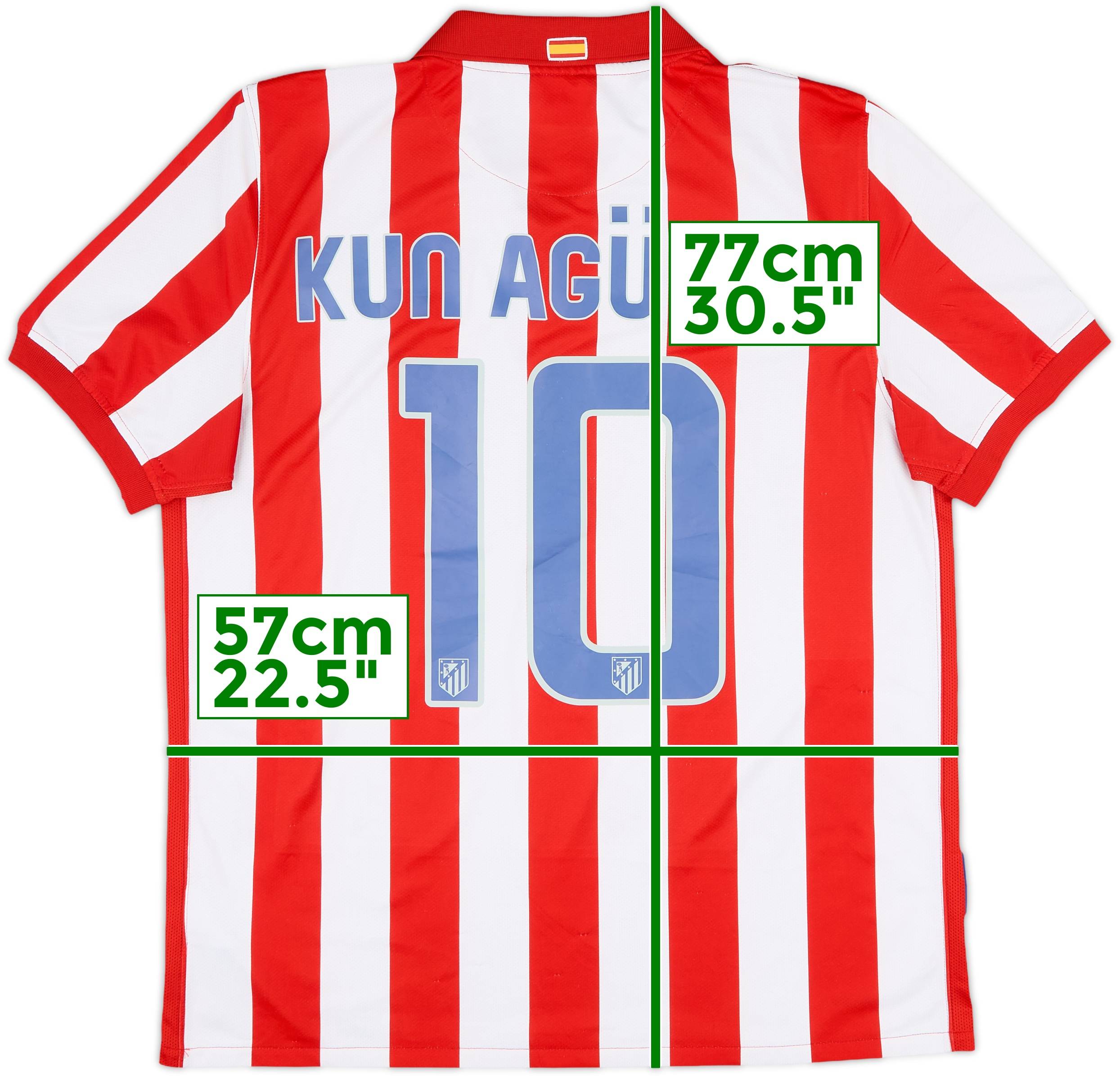 アトレティコ・マドリード KUN AGÜERO 10 シャツ 2009-10 Atletico Madrid Home Shirt Kun Aguero #10 - 5/10 - (M)