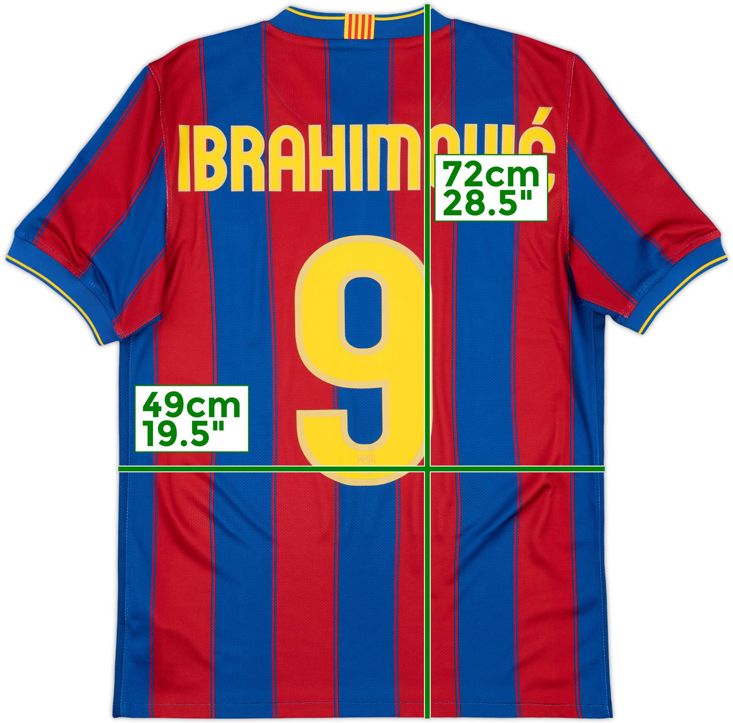 FC Barcelona Ibrahimović 9番　ゲームシャツ 2009-10 Barcelona Home Shirt Ibrahimovic #9 - 8/10 - (S)