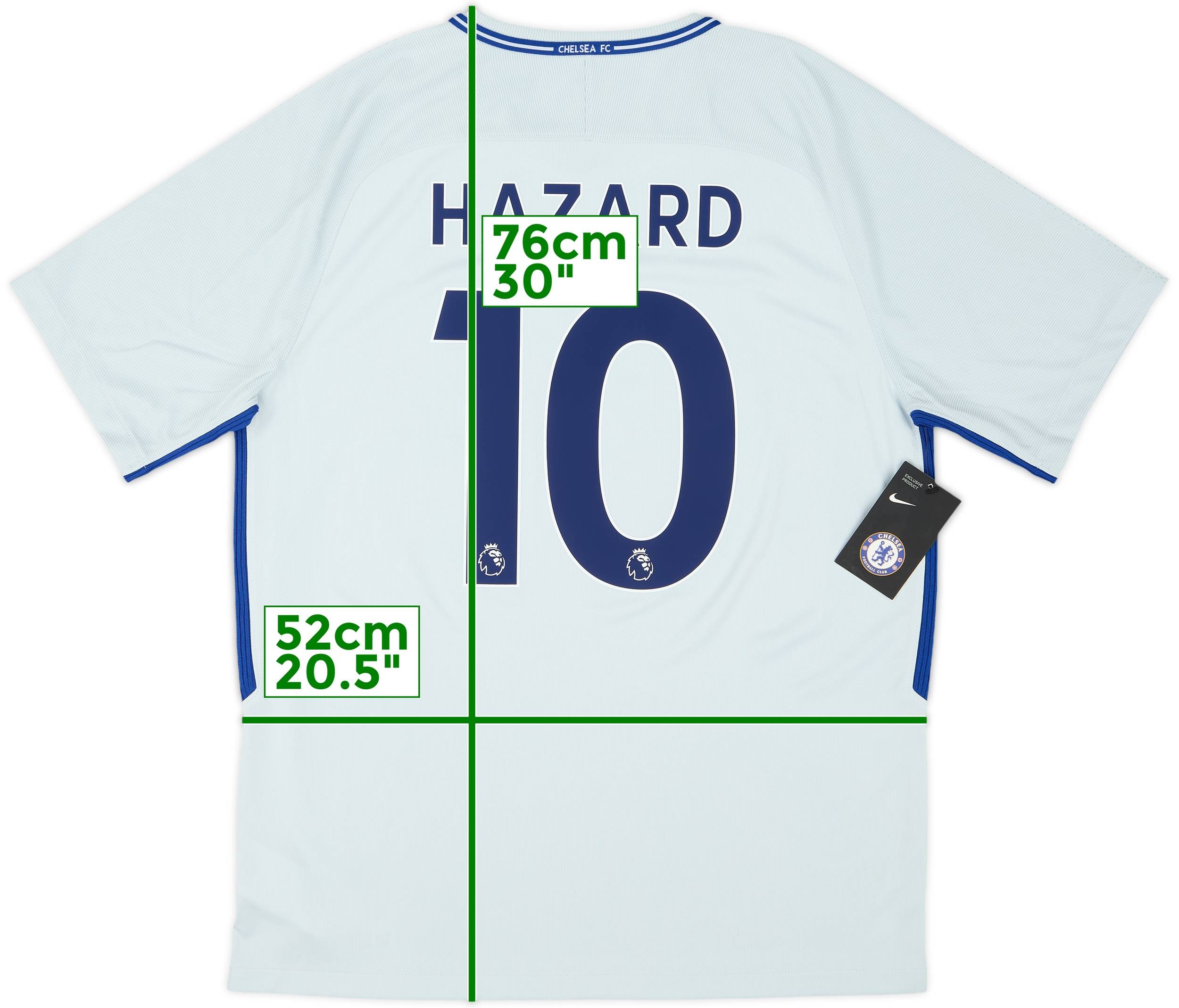 2017-18 Chelsea Away Shirt Hazard #10 (L)