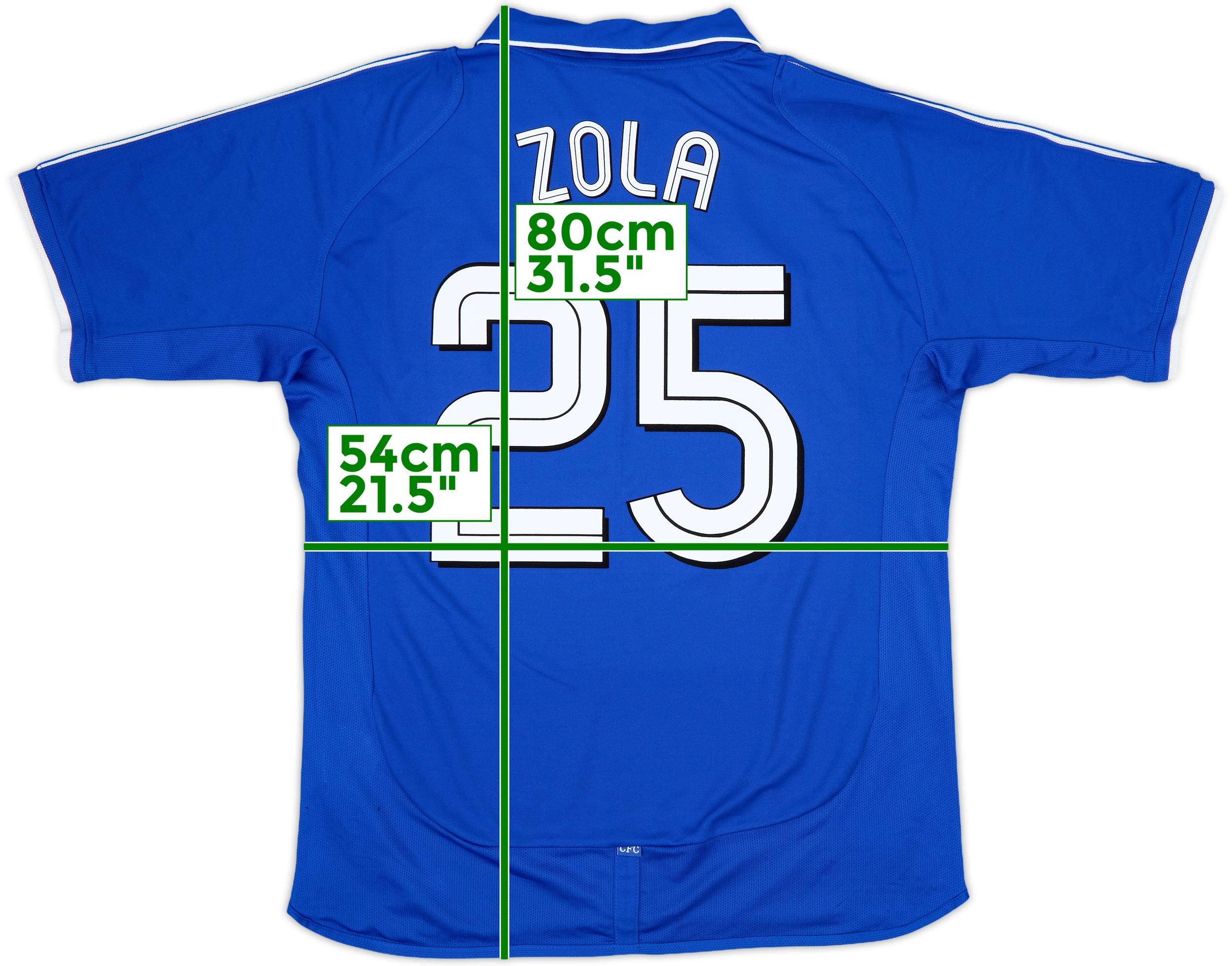 zola  2001-03 Chelsea Home Shirt Zola #25 - 8/10 - (L)